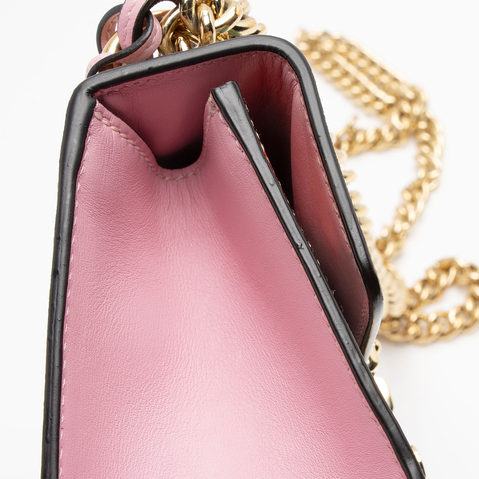 Gucci GG Supreme Strawberry Padlock Small Shoulder Bag