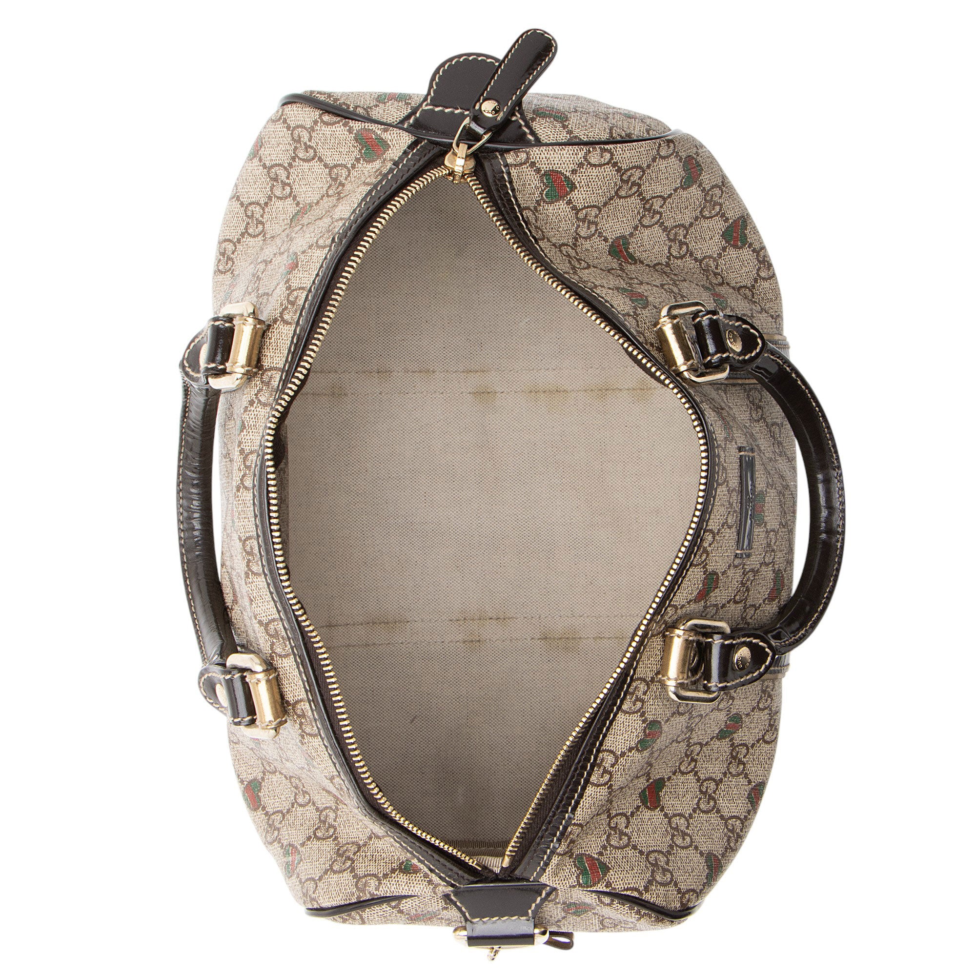 Gucci GG Supreme Tattoo Hearts Joy Boston Bag