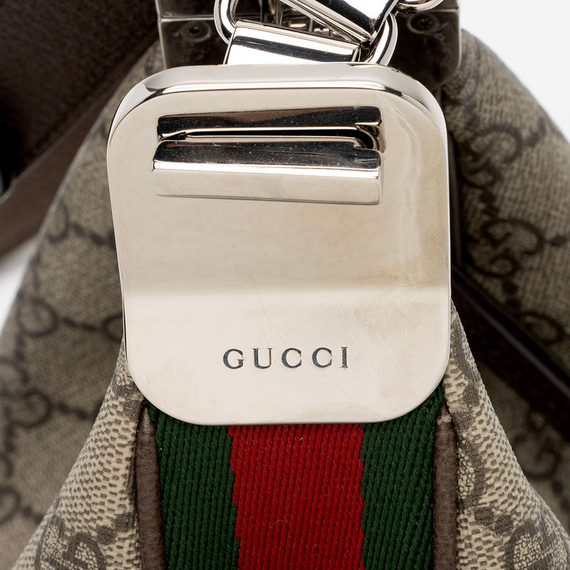 Gucci GG Supreme Web Attache Small Shoulder Bag (SHF-sxZNBL)