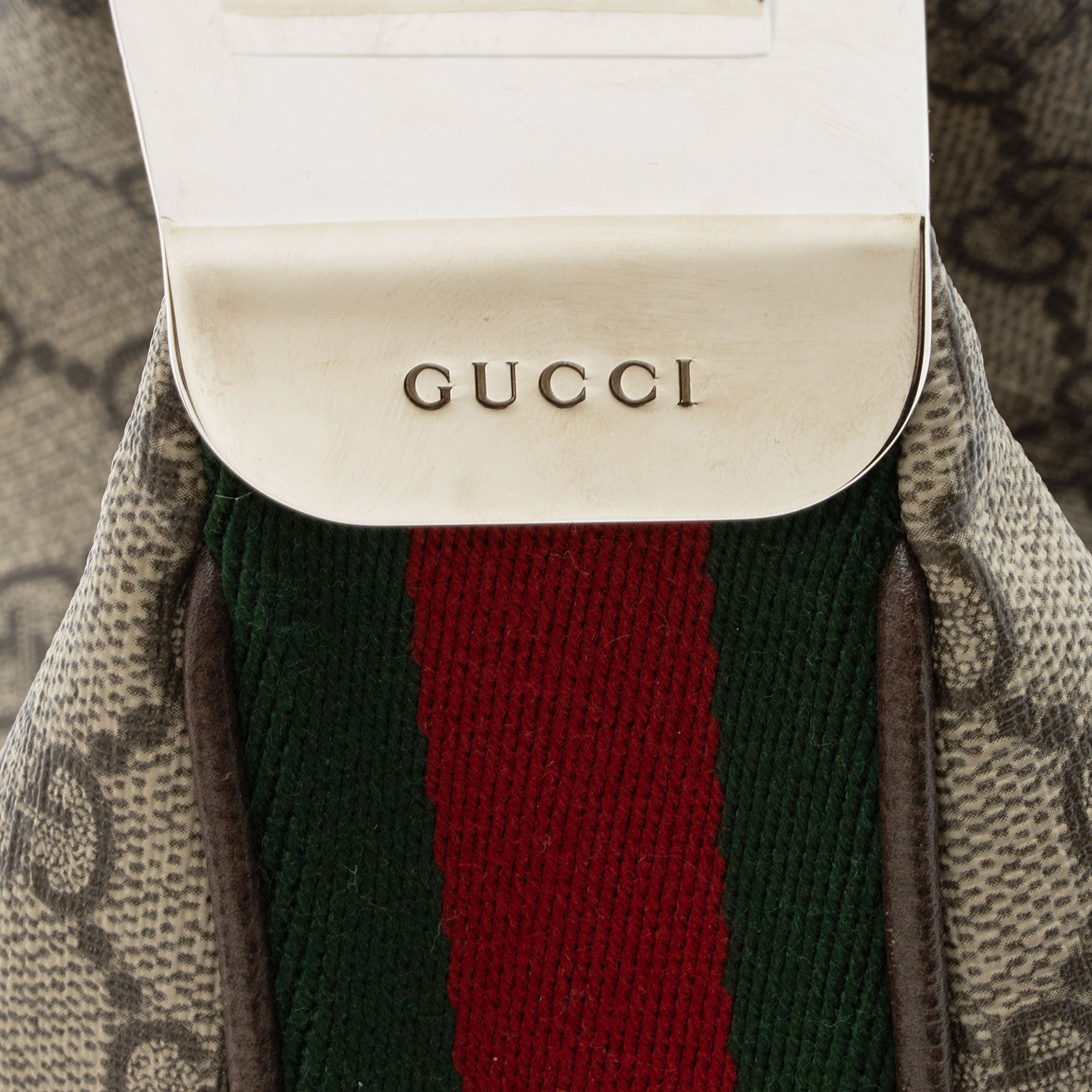 Gucci GG Supreme Web Attache Small Shoulder Bag