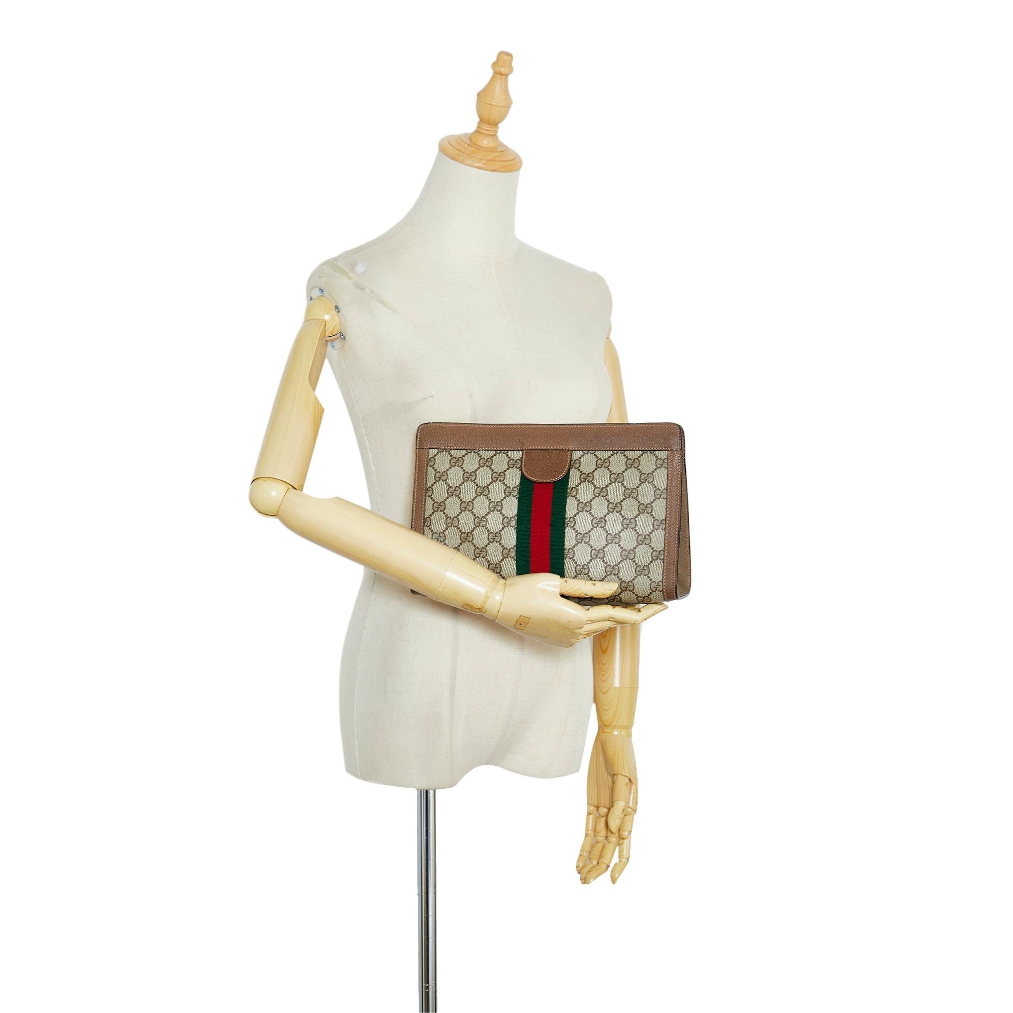 Gucci GG Supreme Web Clutch (SHG-F7DfRY)