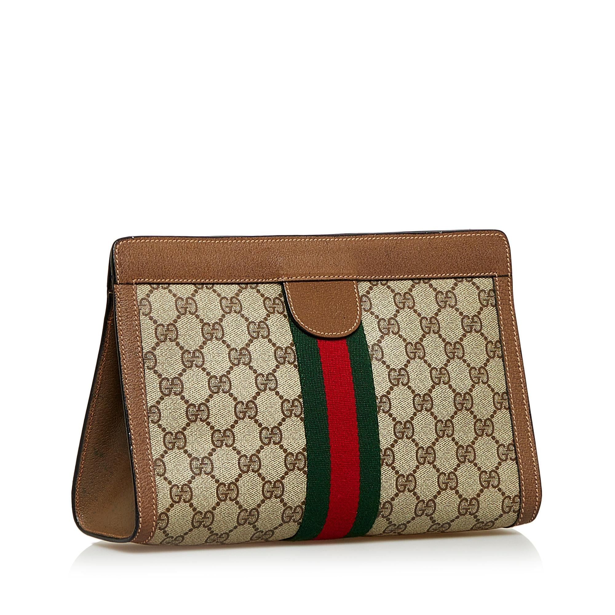 Gucci GG Supreme Web Clutch (SHG-F7DfRY)