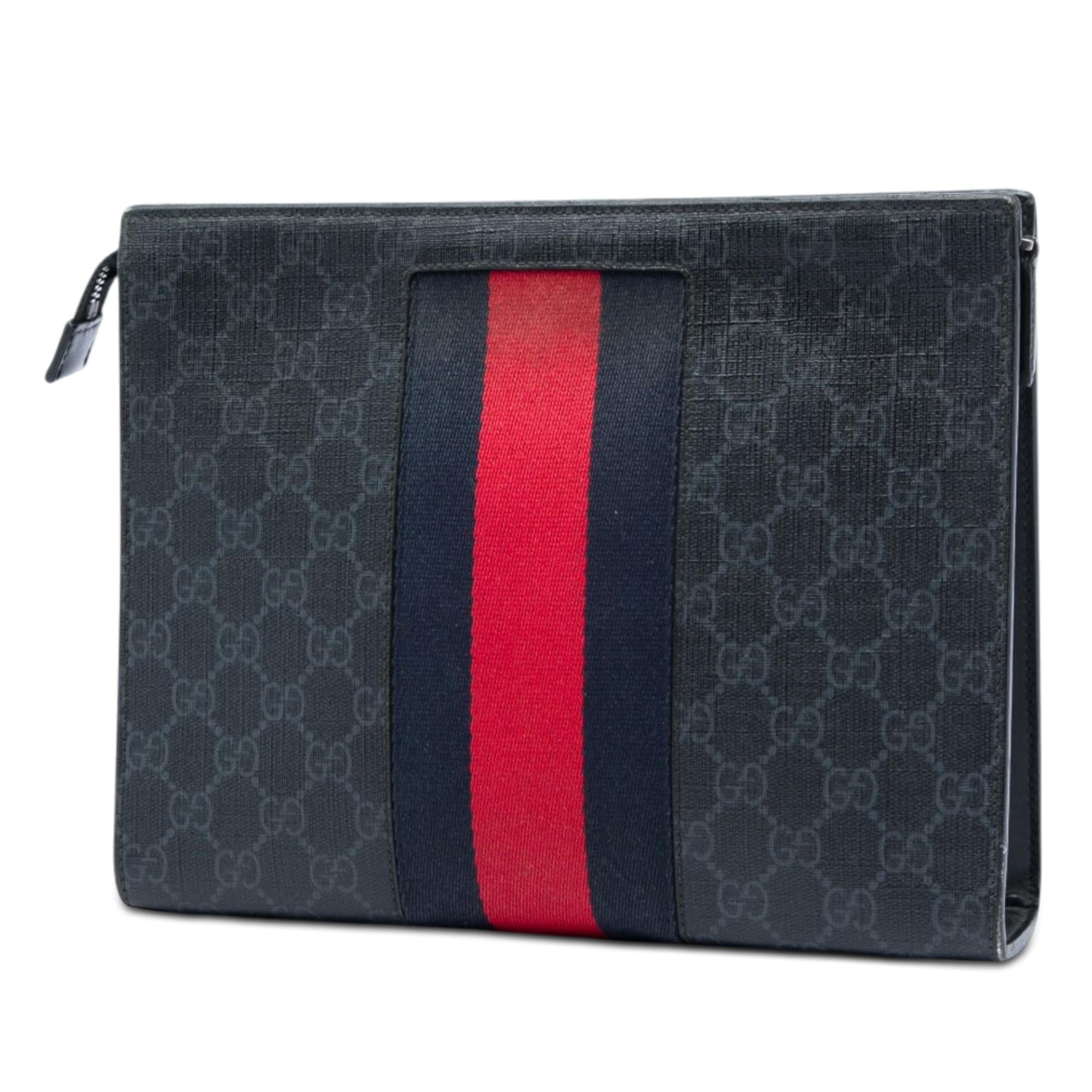 Gucci GG Supreme Web Clutch