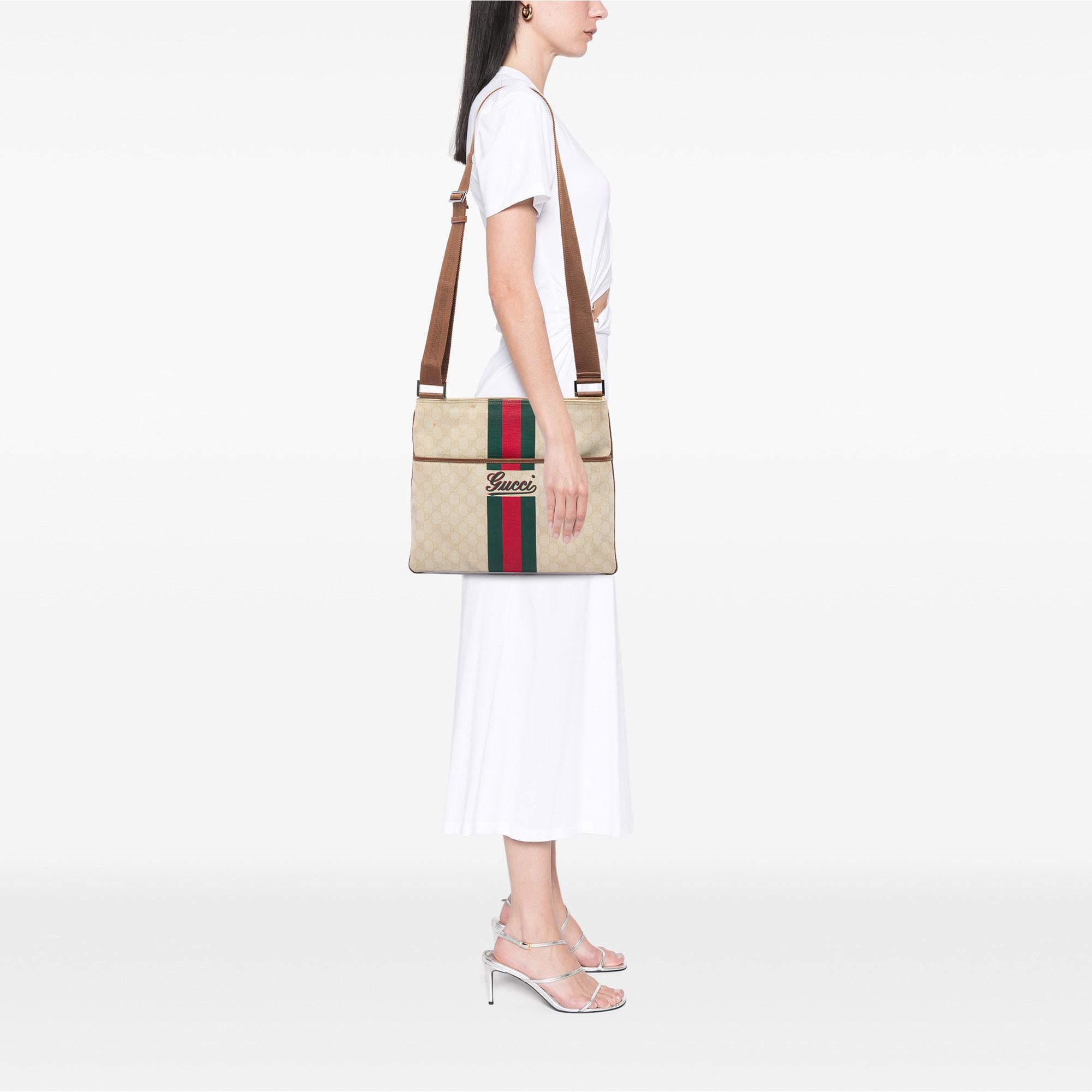 Gucci GG Supreme Web Logo Crossbody