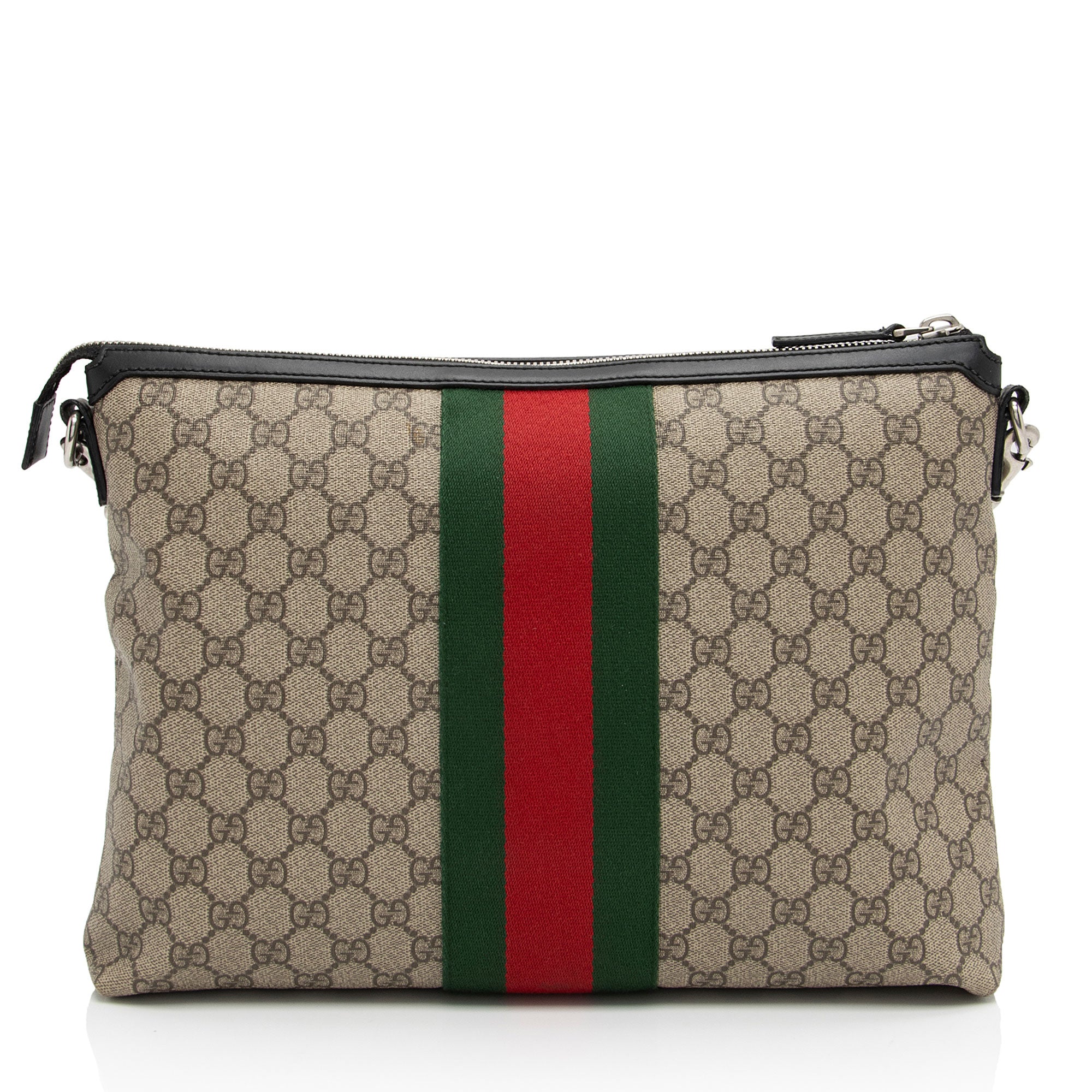 Gucci GG Supreme Web Flat Square Messenger (SHF-GbtPJA)