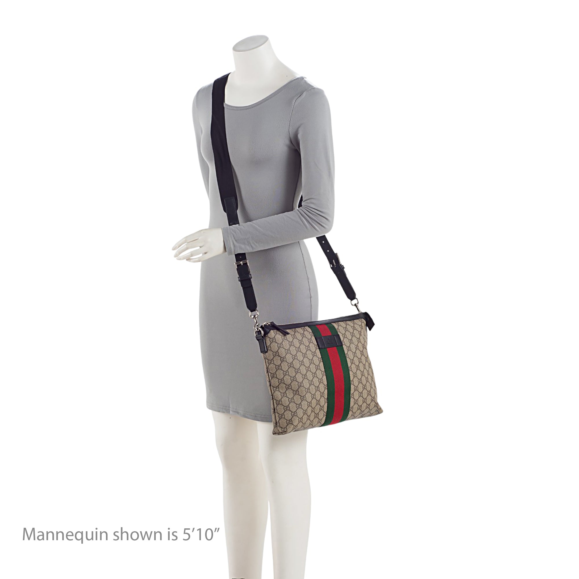 Gucci GG Supreme Web Flat Square Messenger (SHF-GbtPJA)