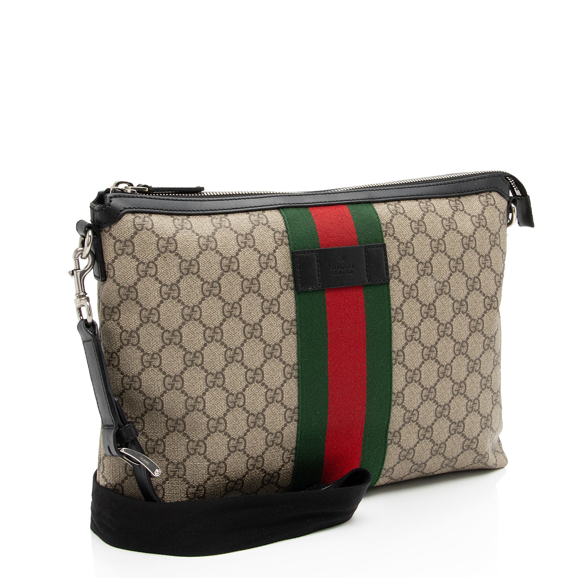 Gucci GG Supreme Web Flat Square Messenger (SHF-GbtPJA)