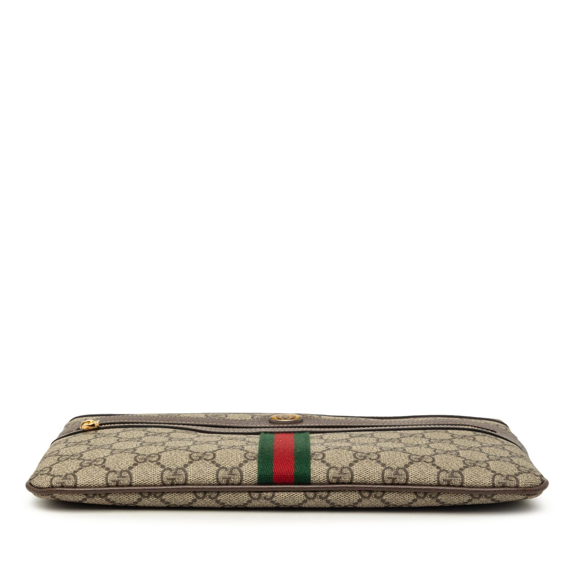 Gucci GG Supreme Web Ophidia Clutch
