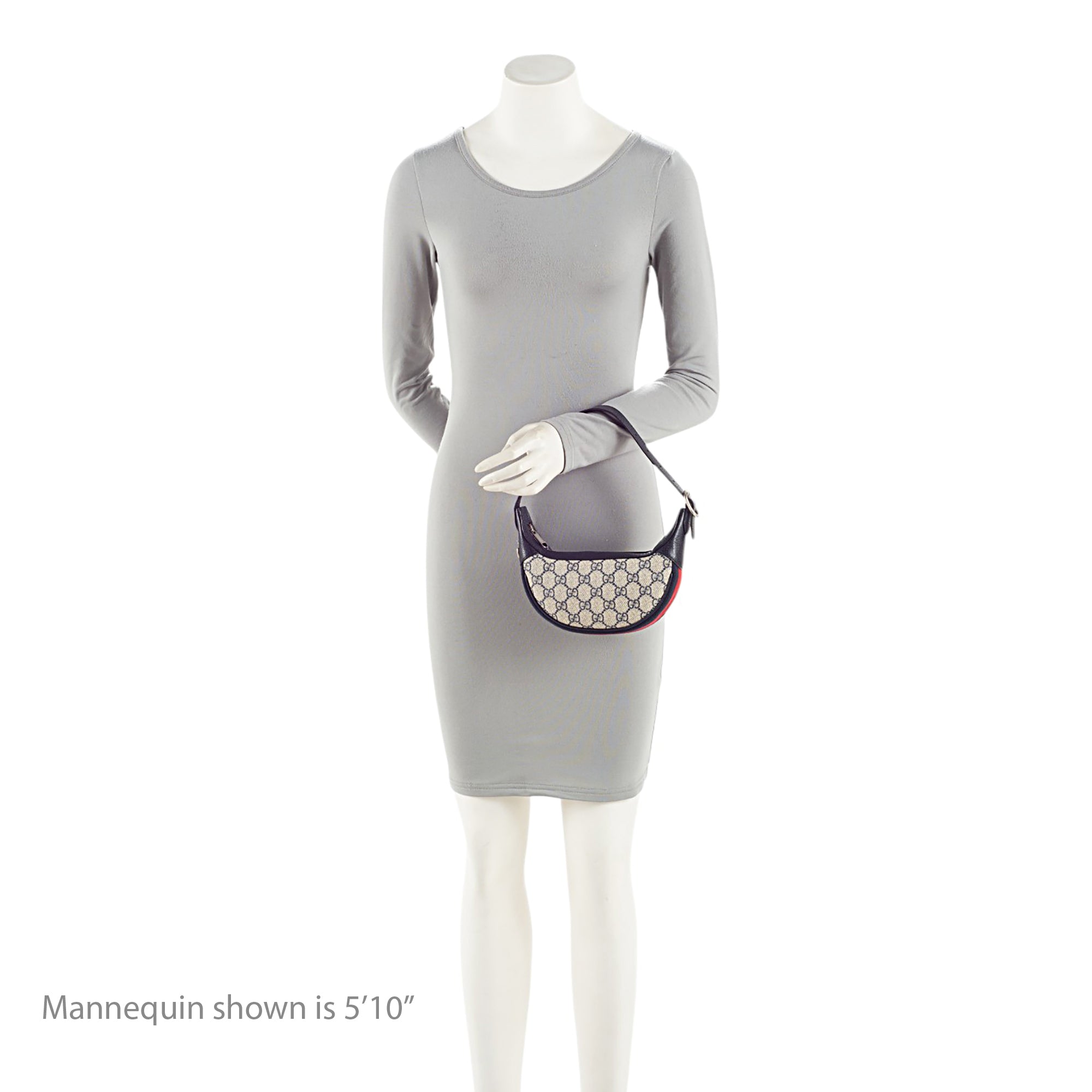 Gucci GG Supreme Web Ophidia Half Moon Mini Hobo