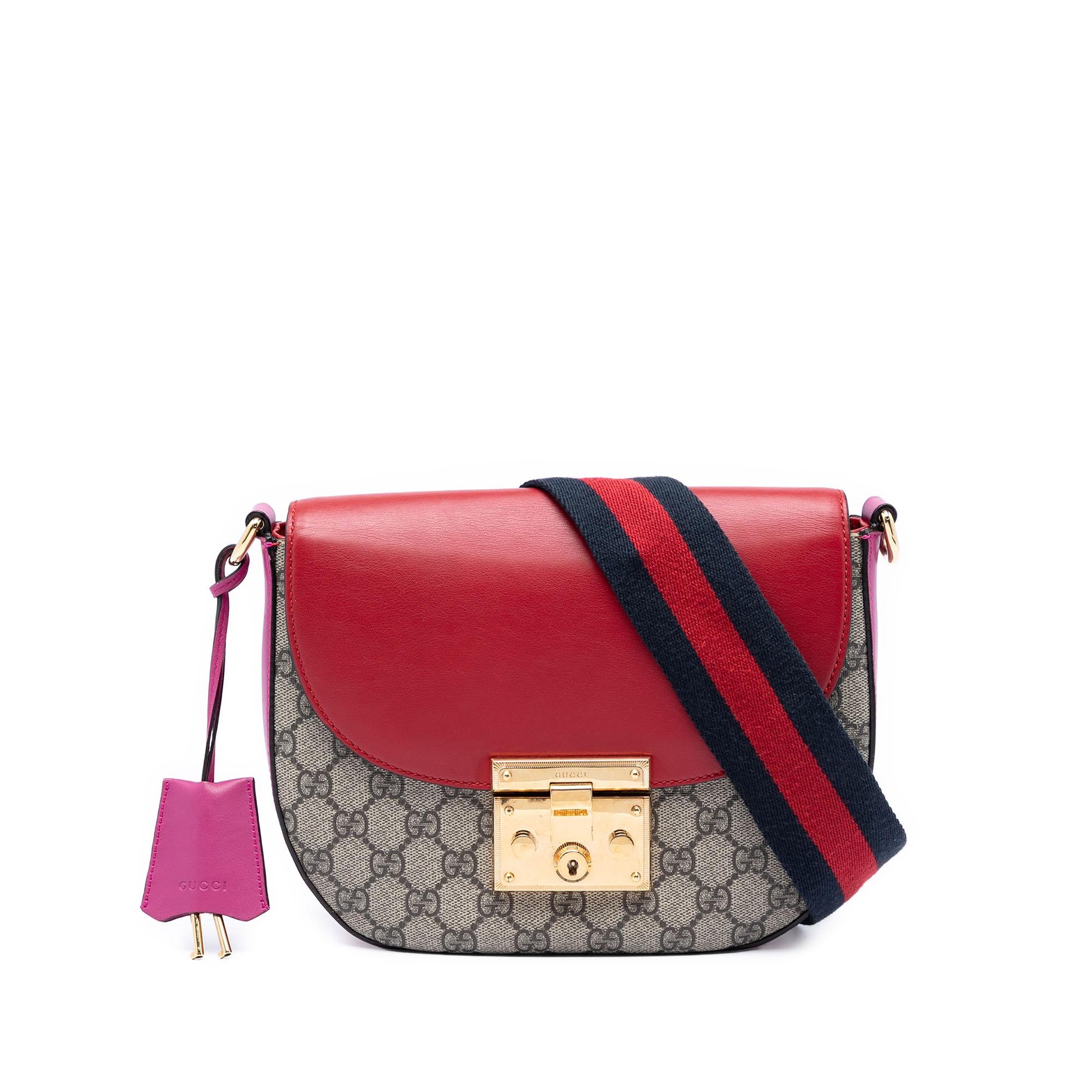 Gucci GG Supreme Web Padlock Crossbody