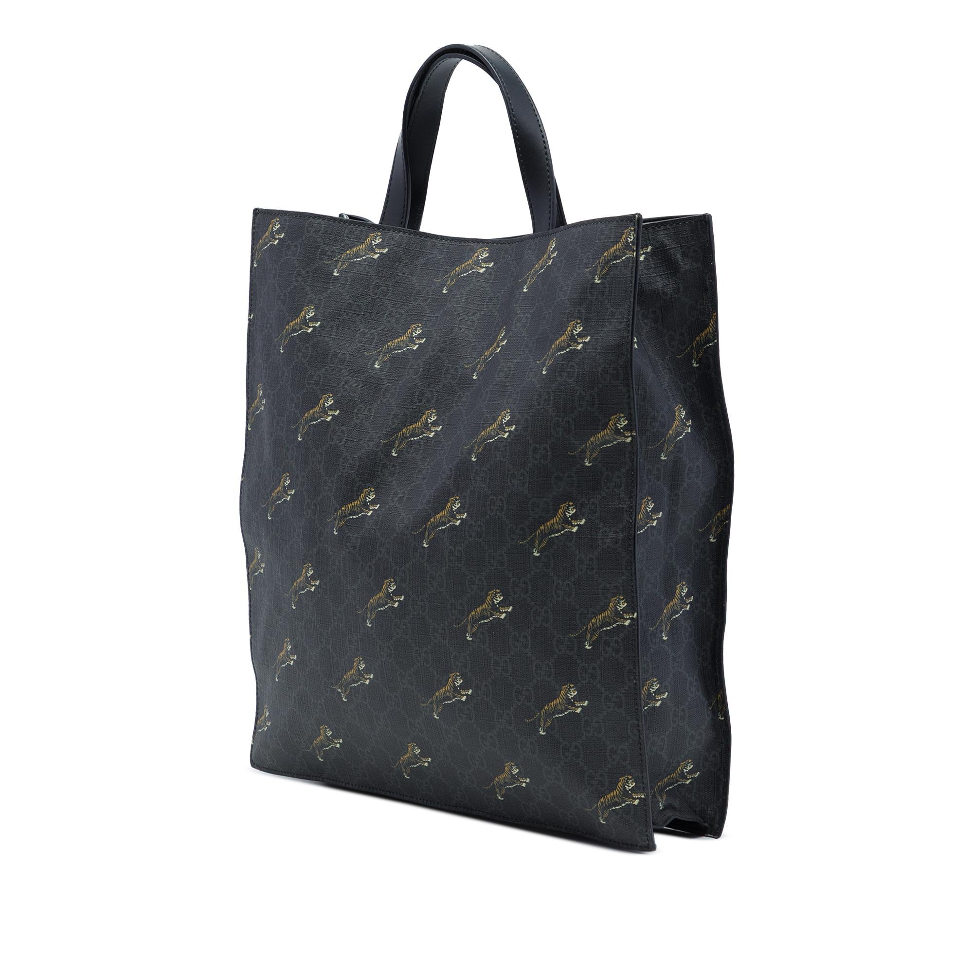 Gucci GG Supreme Web Tiger Convertible Soft Tote