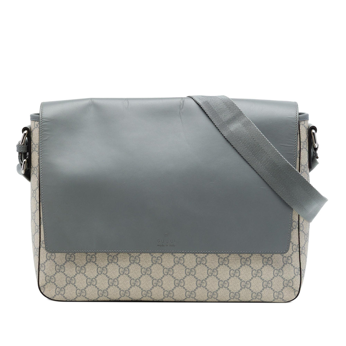 Gucci GG Supreme and Calfskin Flap Crossbody