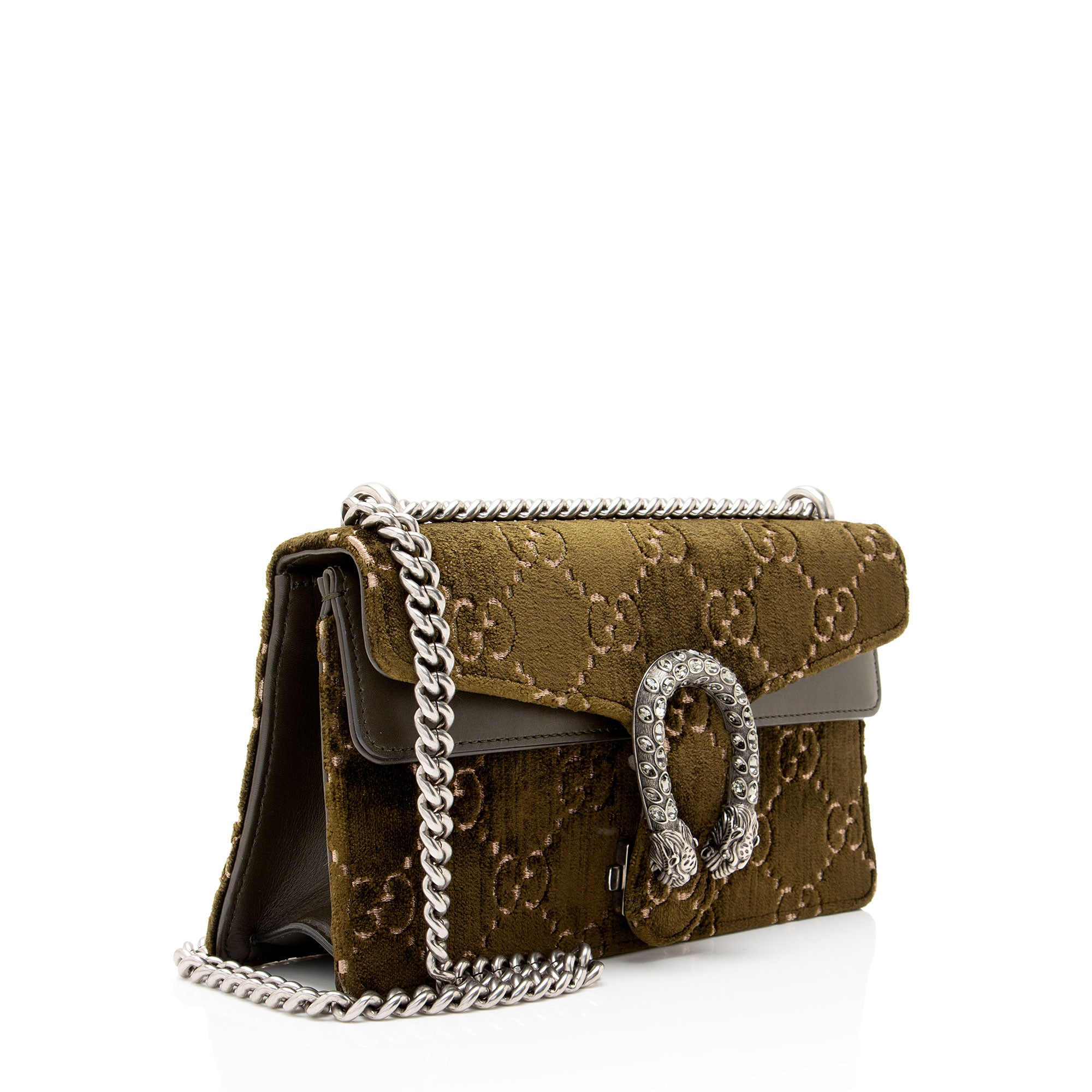 Gucci GG Velvet Crystal Dionysus Medium E/W Shoulder Bag