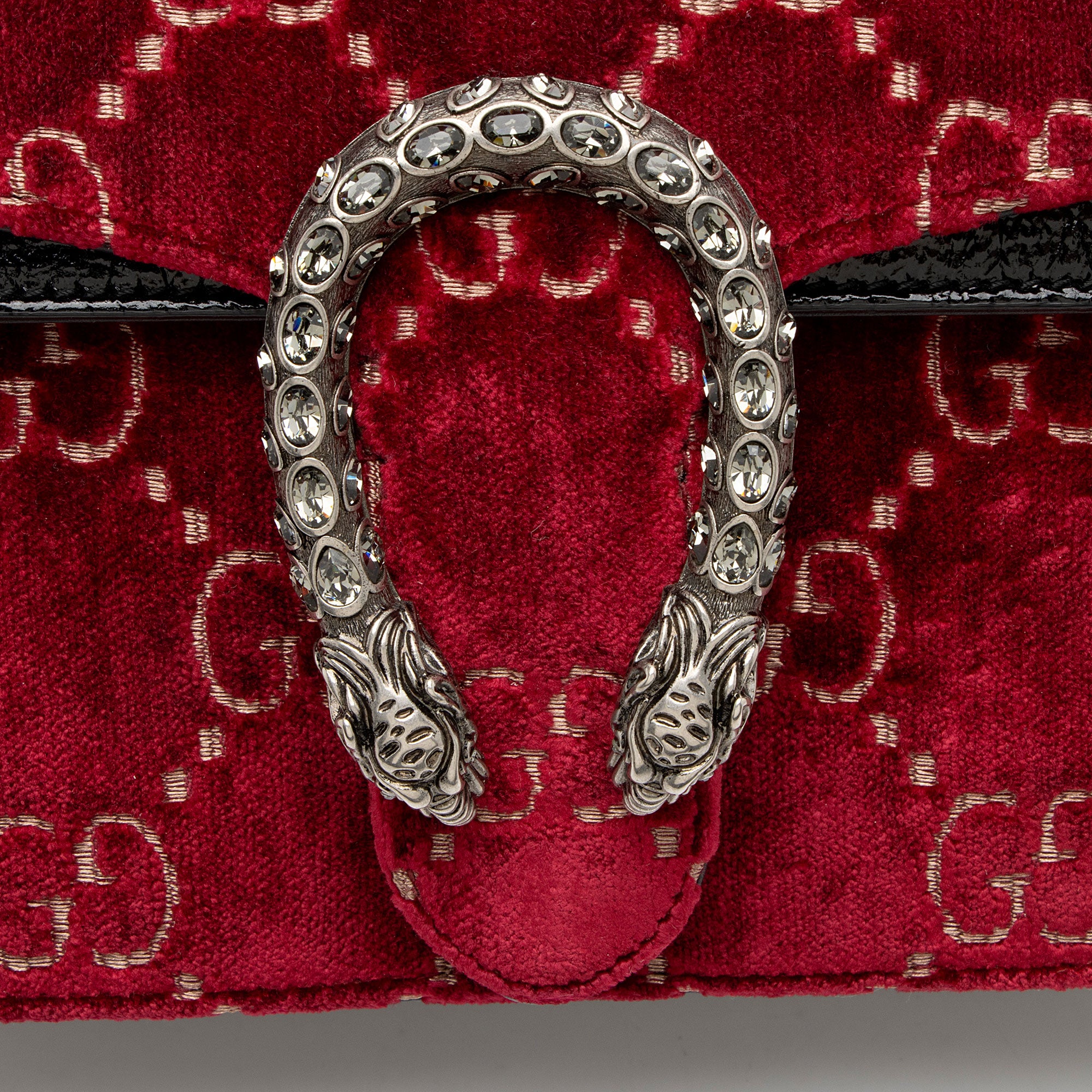 Gucci GG Velvet Crystal Dionysus Medium E/W Shoulder Bag