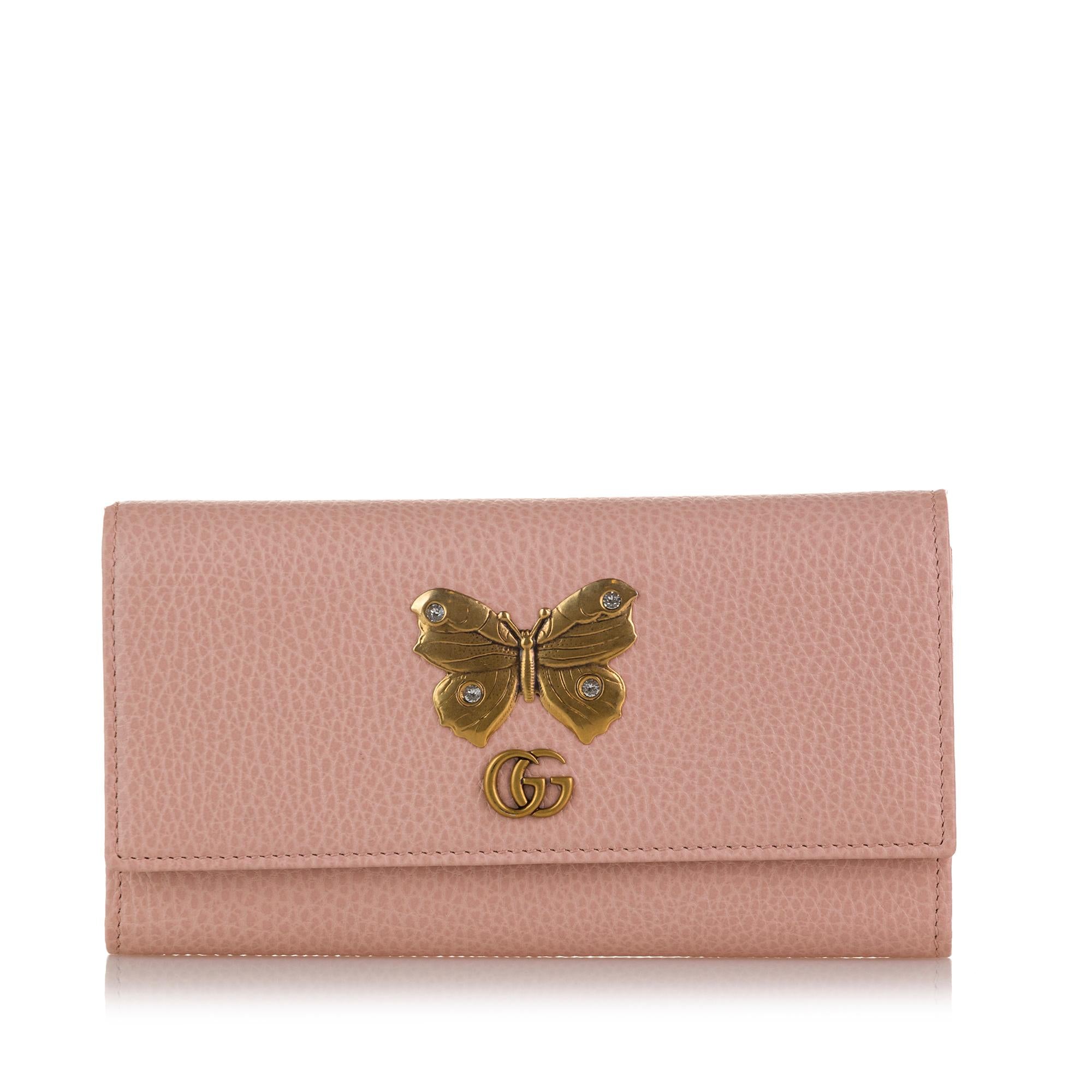 Gucci Garden GG Marmont Butterfly Wallet (SHG-6LW44x)