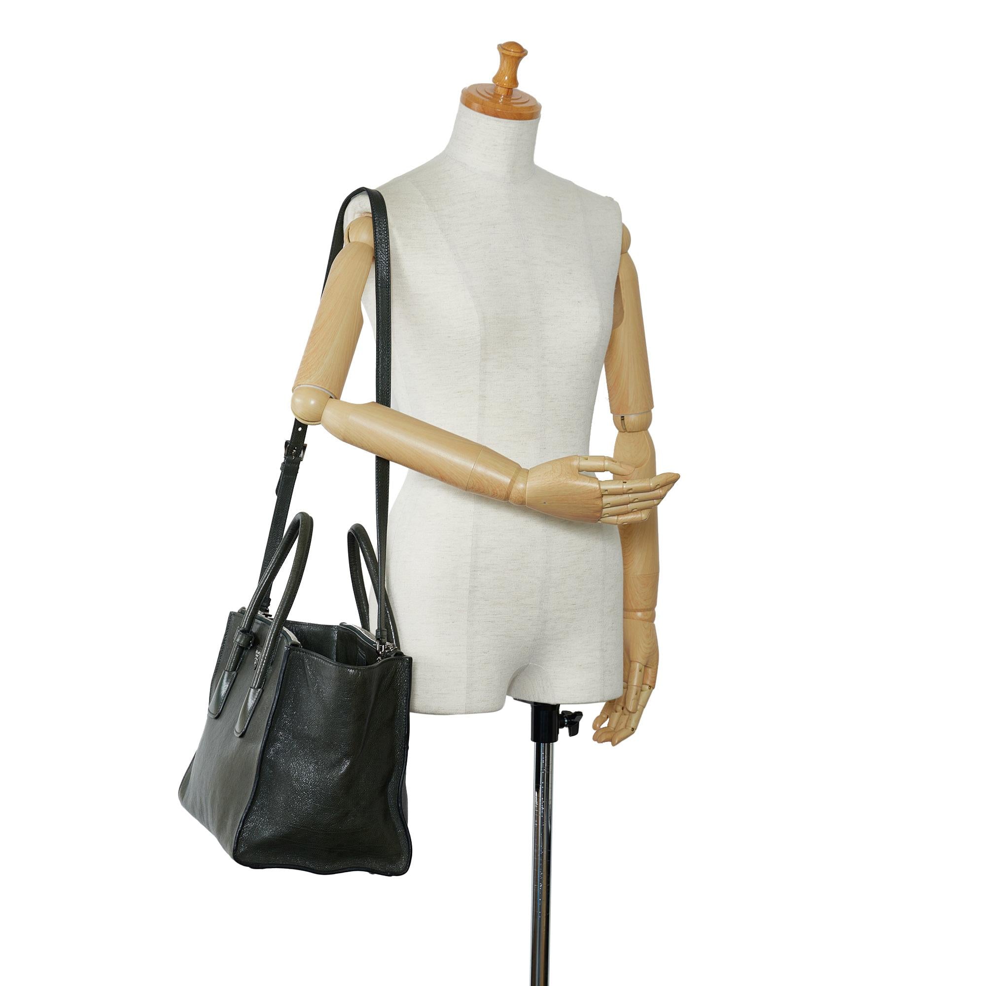 Prada Glace Calf Twin Pocket Satchel (SHG-bCIDtZ)