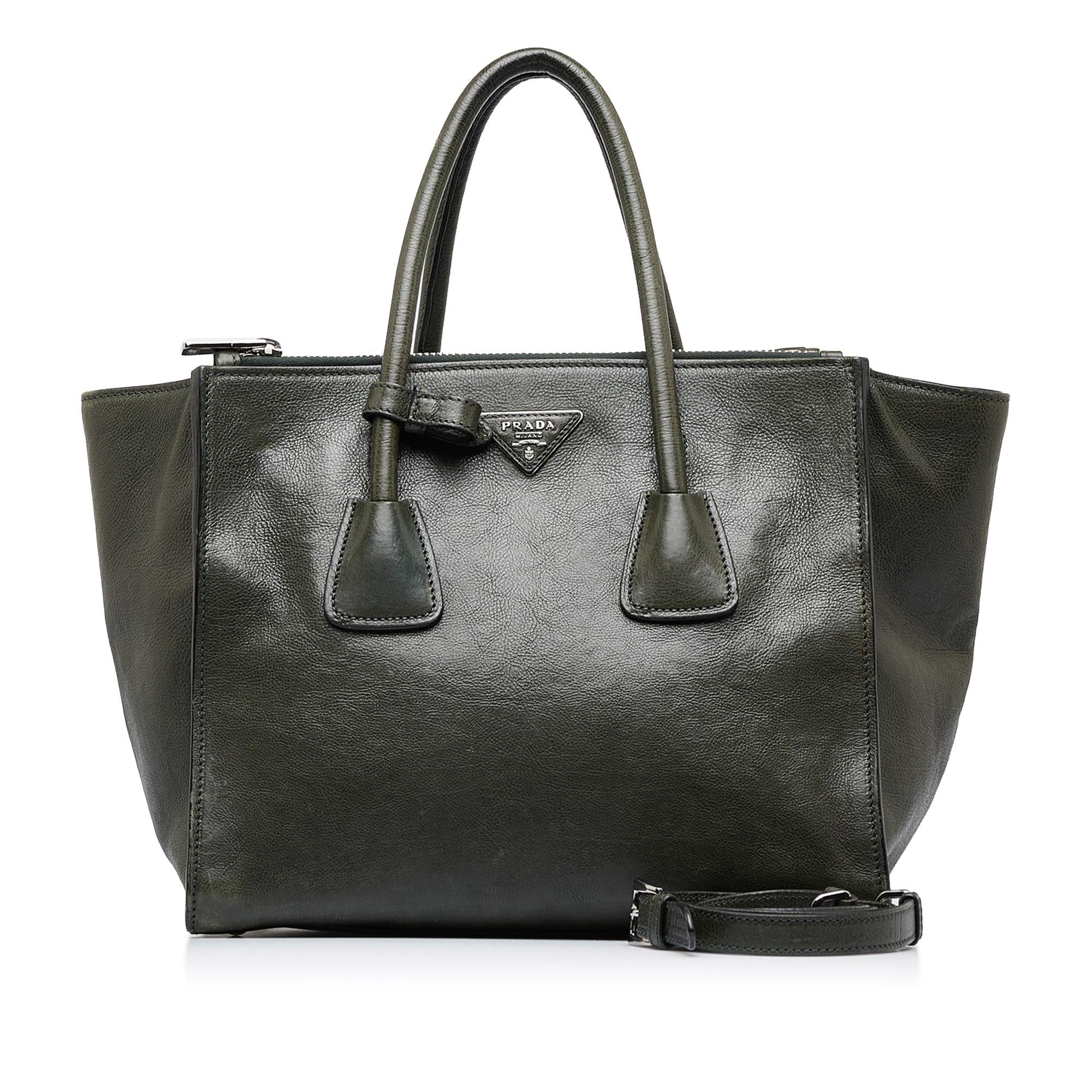 Prada Glace Calf Twin Pocket Satchel (SHG-bCIDtZ)