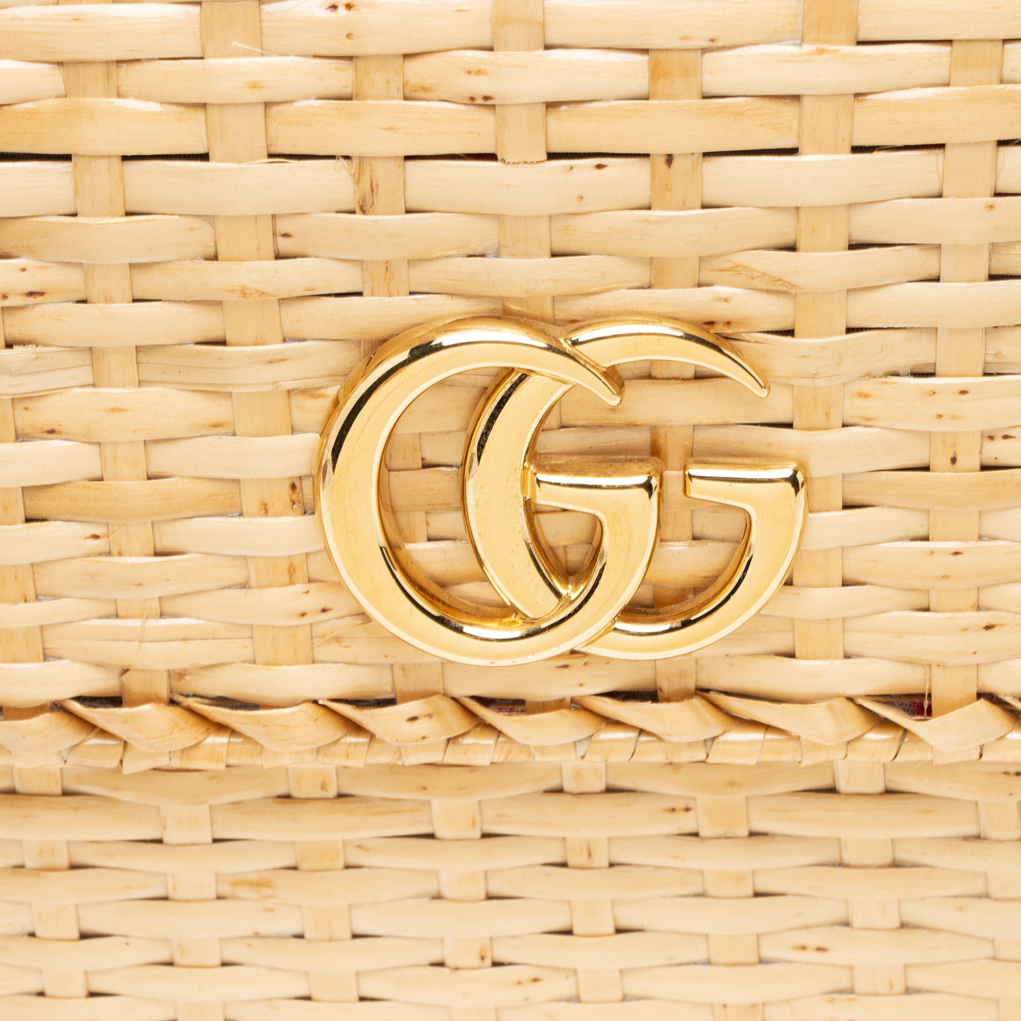 Gucci Glazed Wicker Cestino Linea Small Shoulder Bag