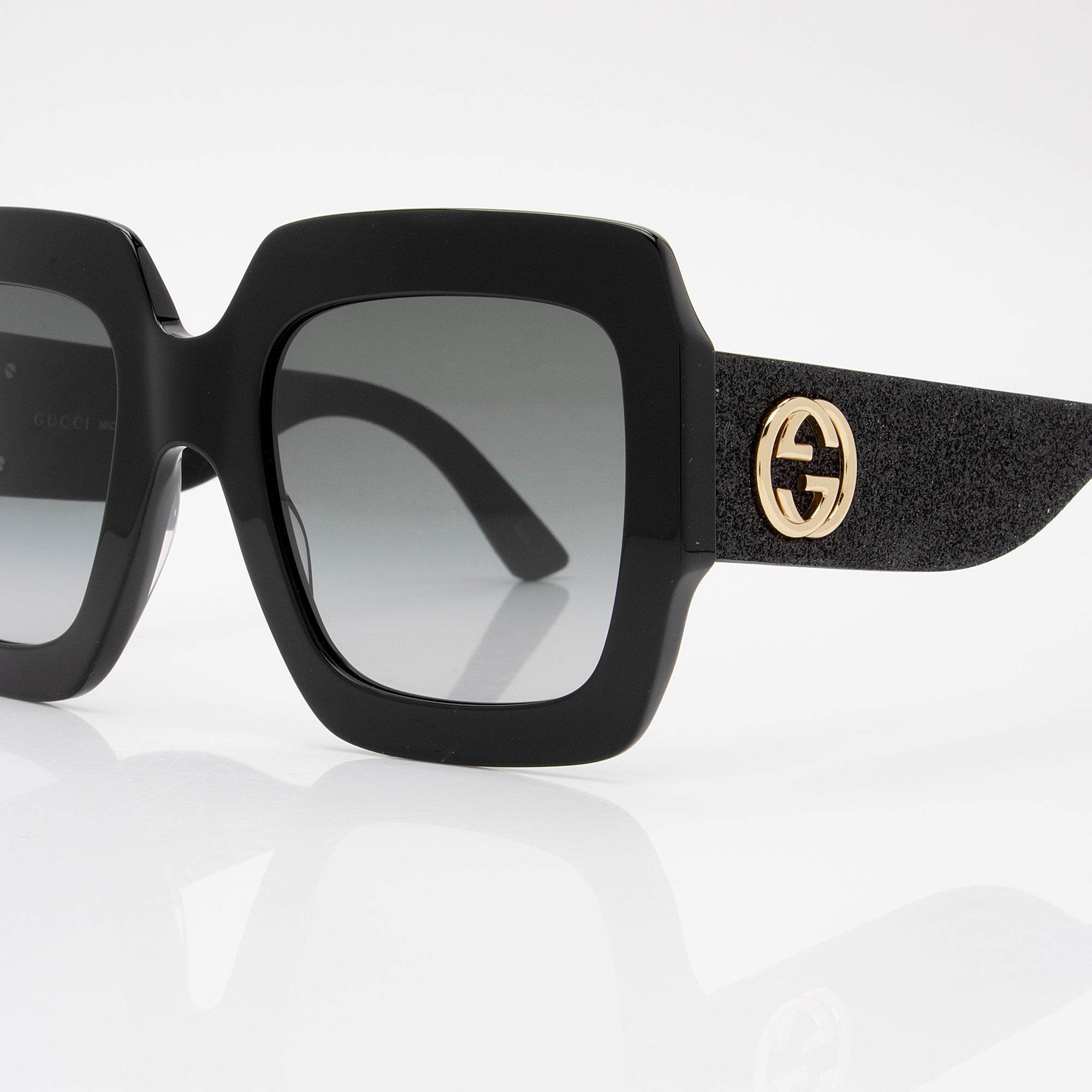 Gucci Glitter Interlocking G Square Sunglasses (SHF-kFSMXd)