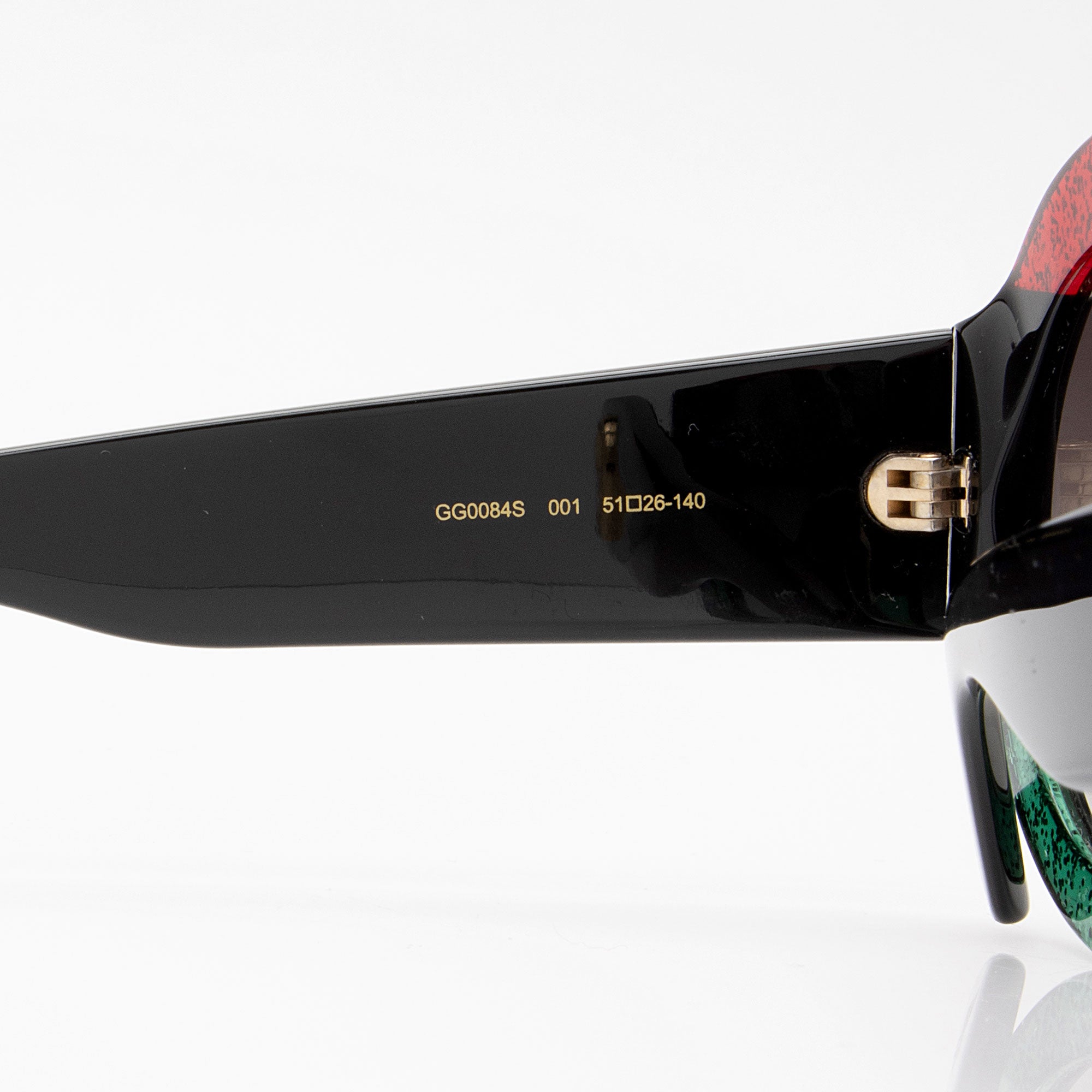 Gucci Glitter Web Interlocking G Oversize Round Sunglasses (SHF-lfFzn6)