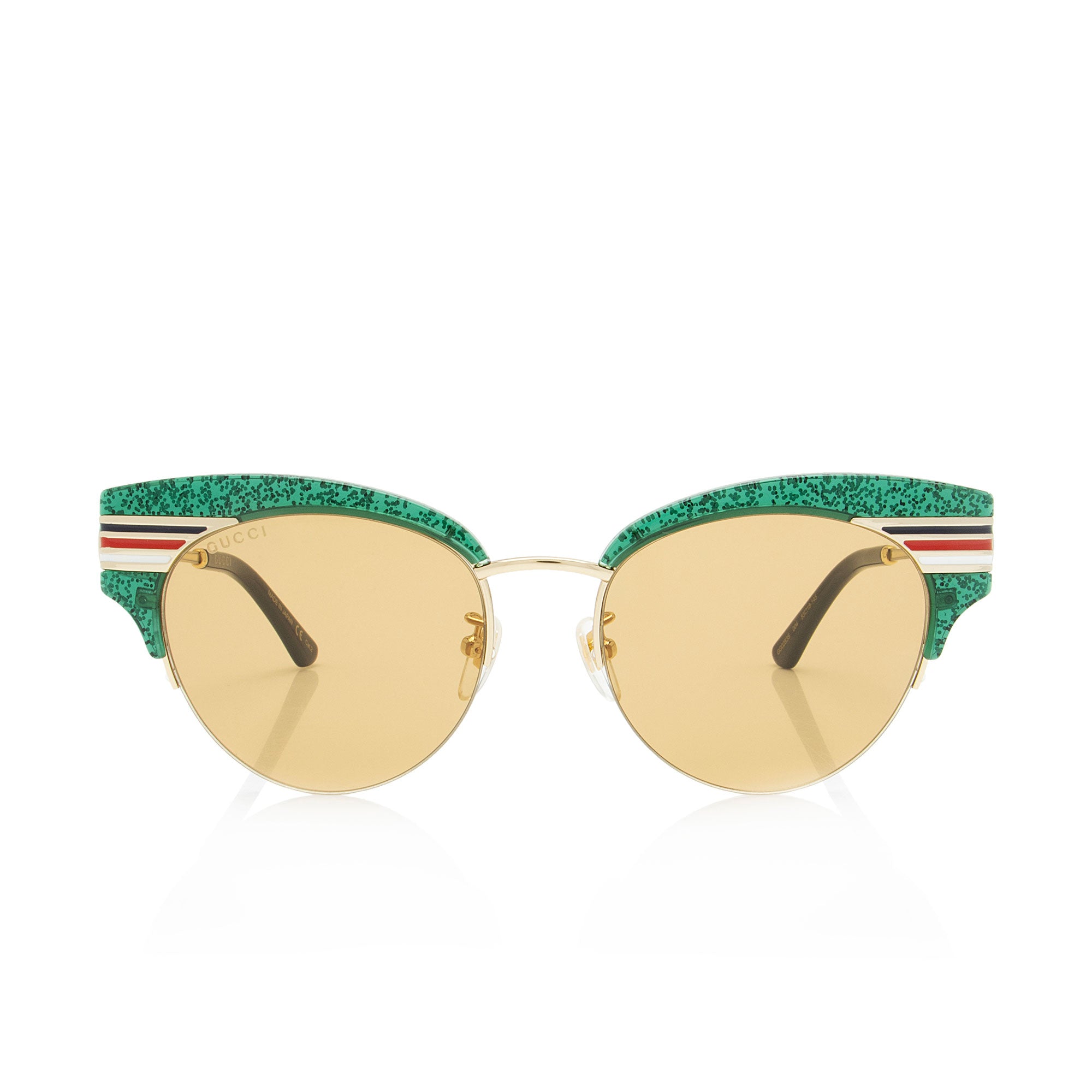 Gucci Glitter Web Sylvie Interlocking G Cat Eye Sunglasses