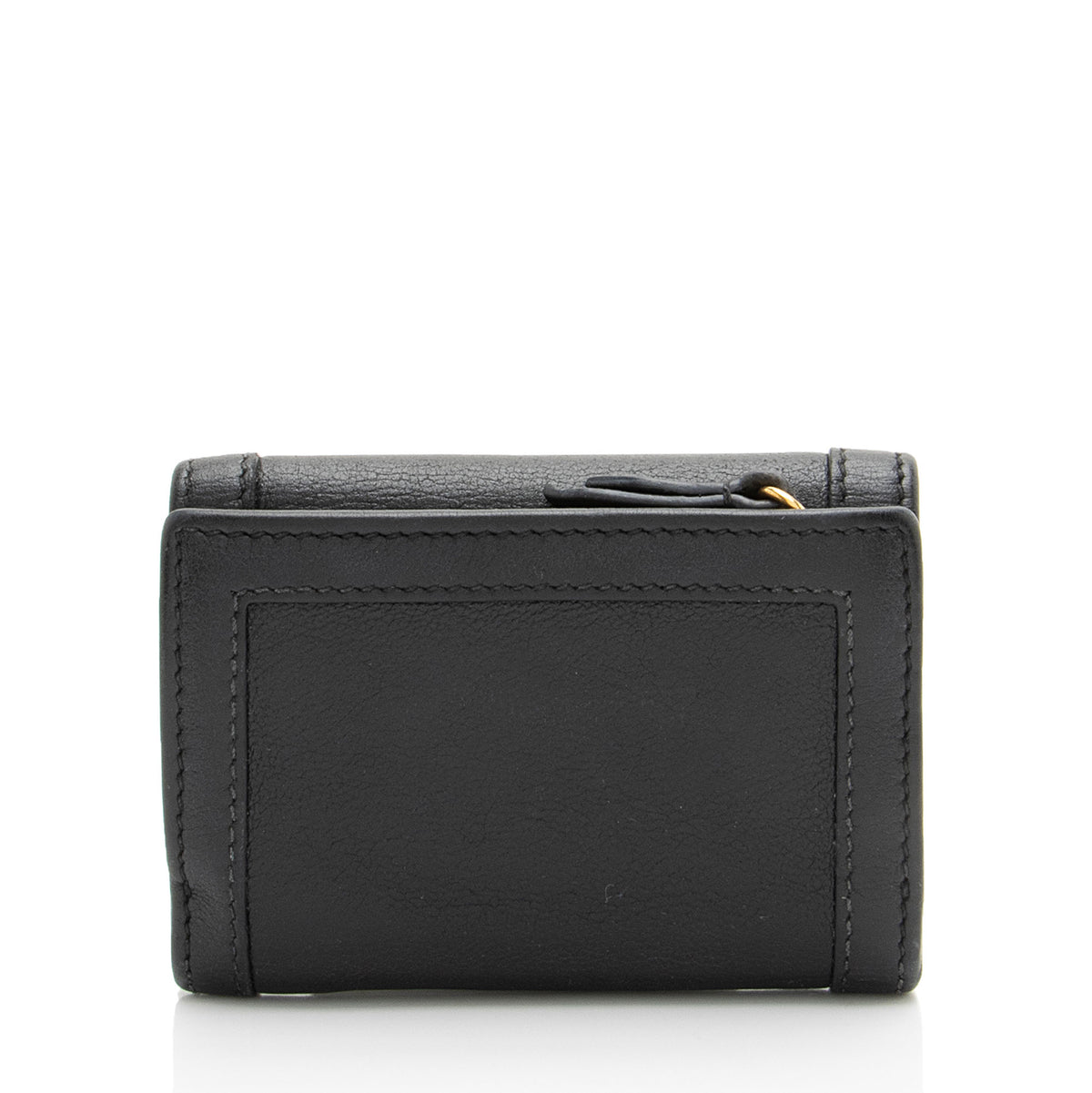 Gucci Grained Calfskin Bamboo Diana Compact Trifold Wallet