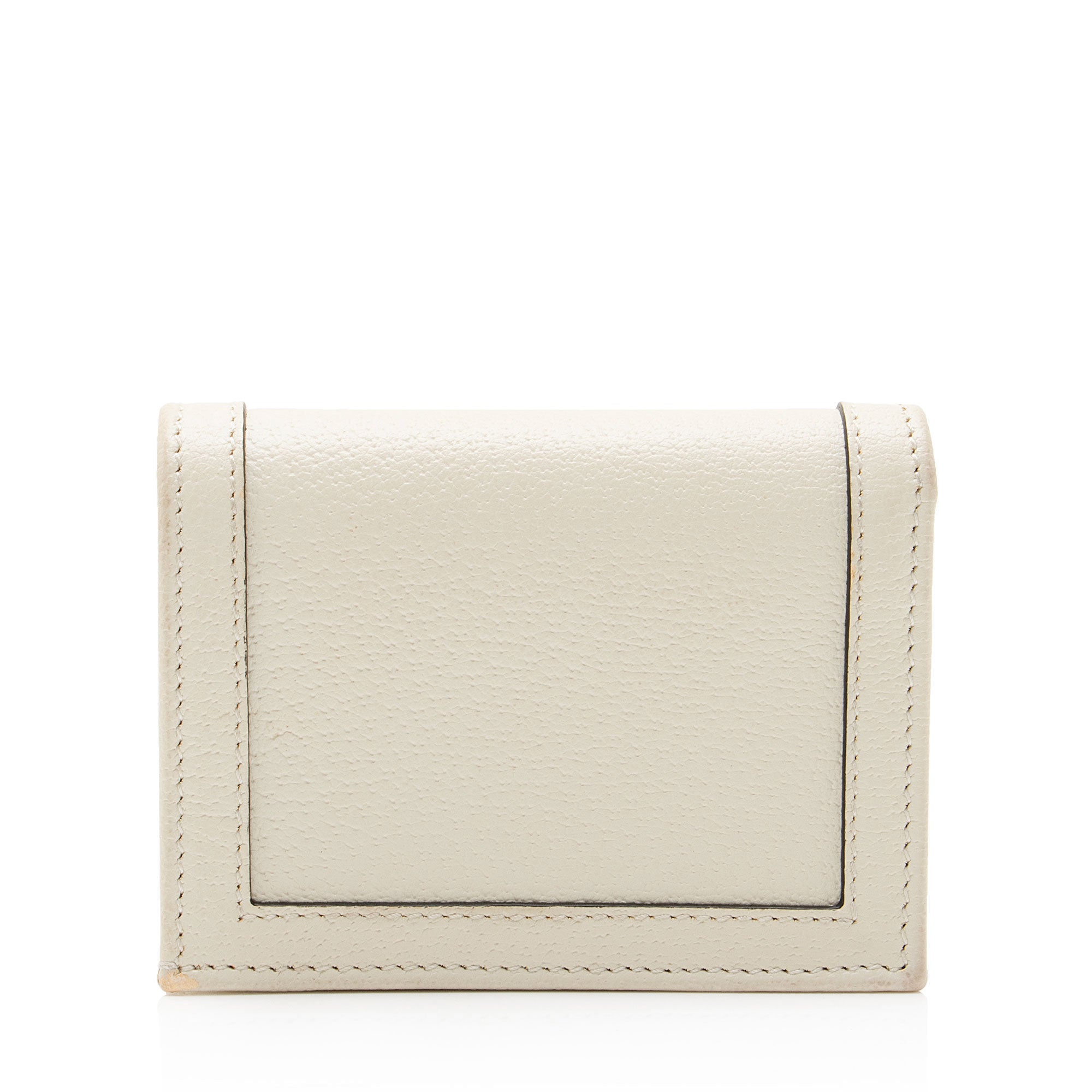 Gucci Grained Calfskin Bamboo Diana Compact Wallet