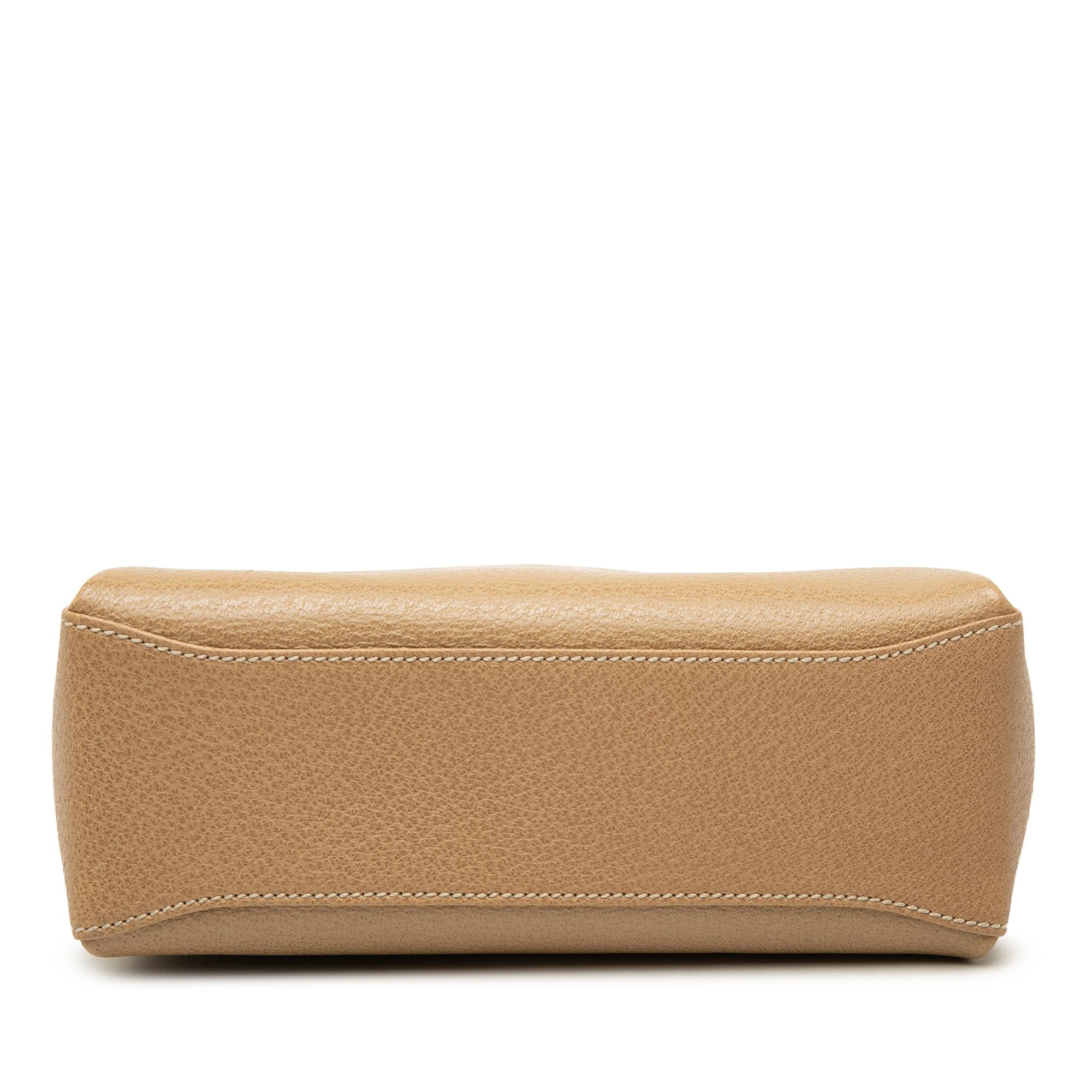 Gucci Grained Calfskin Bamboo Satchel