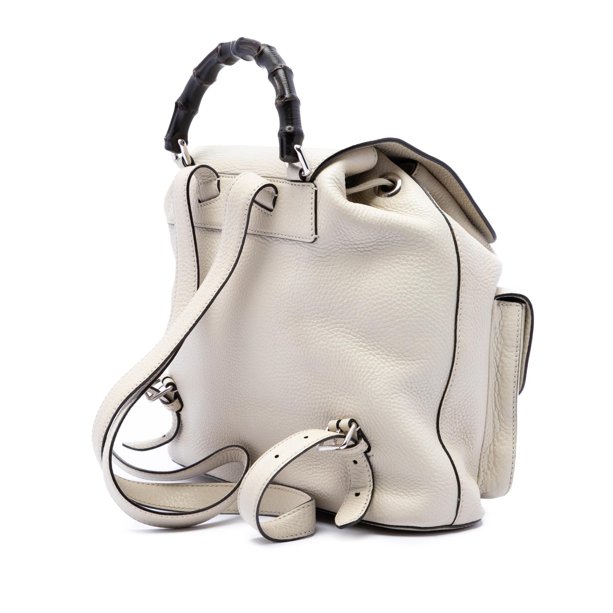 Gucci Grained Calfskin Bamboo Tassel Backpack
