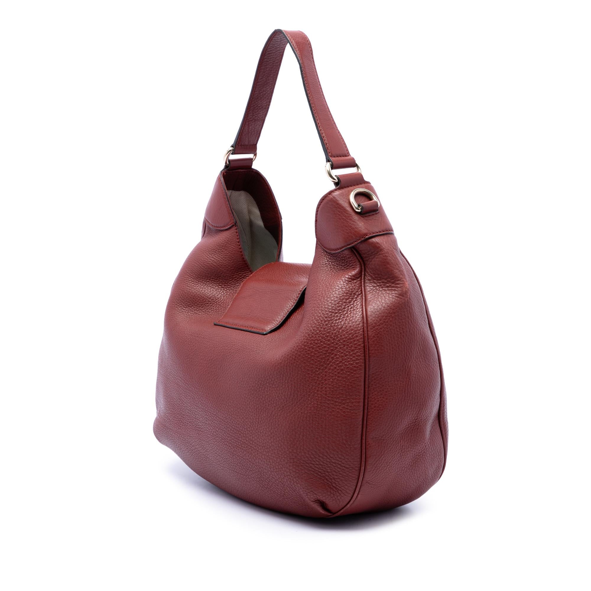 Gucci Grained Calfskin Dressage Hobo