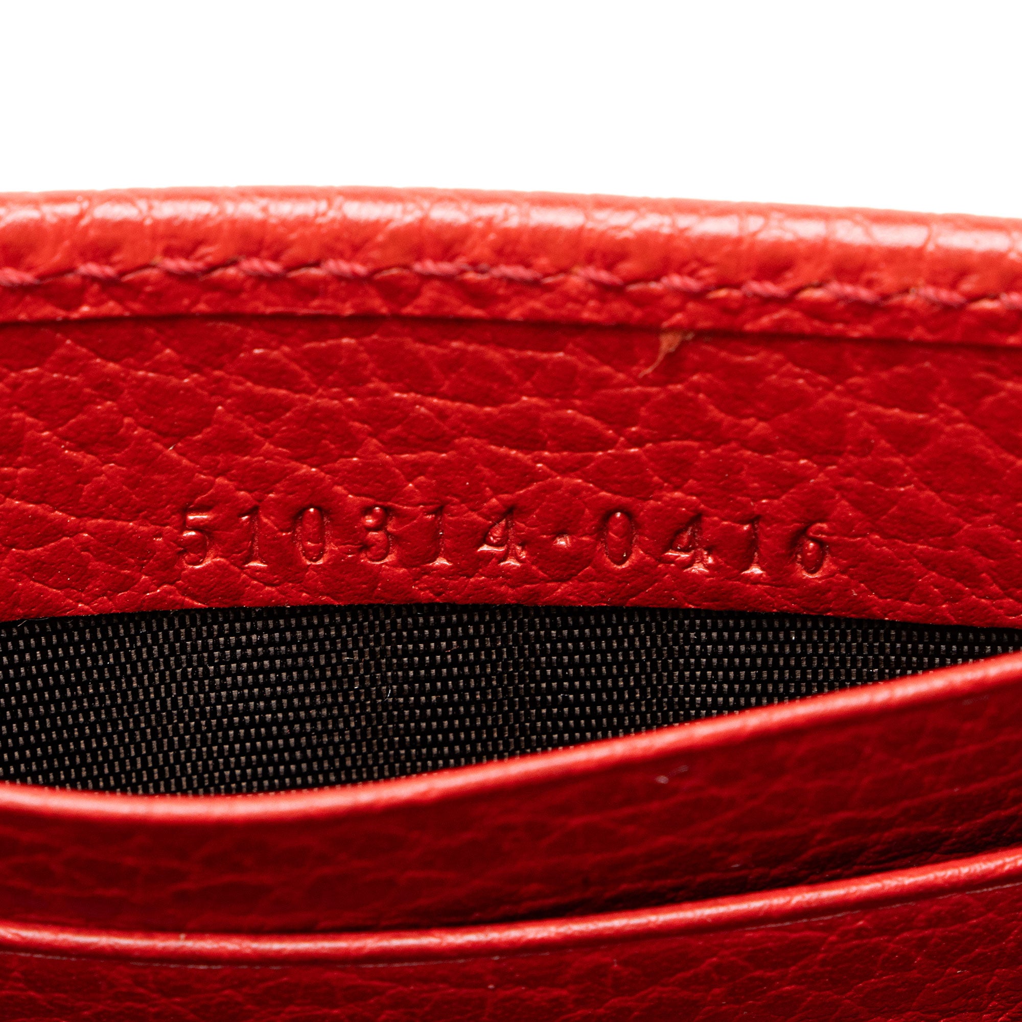 Gucci Grained Calfskin Interlocking G Chain Wallet
