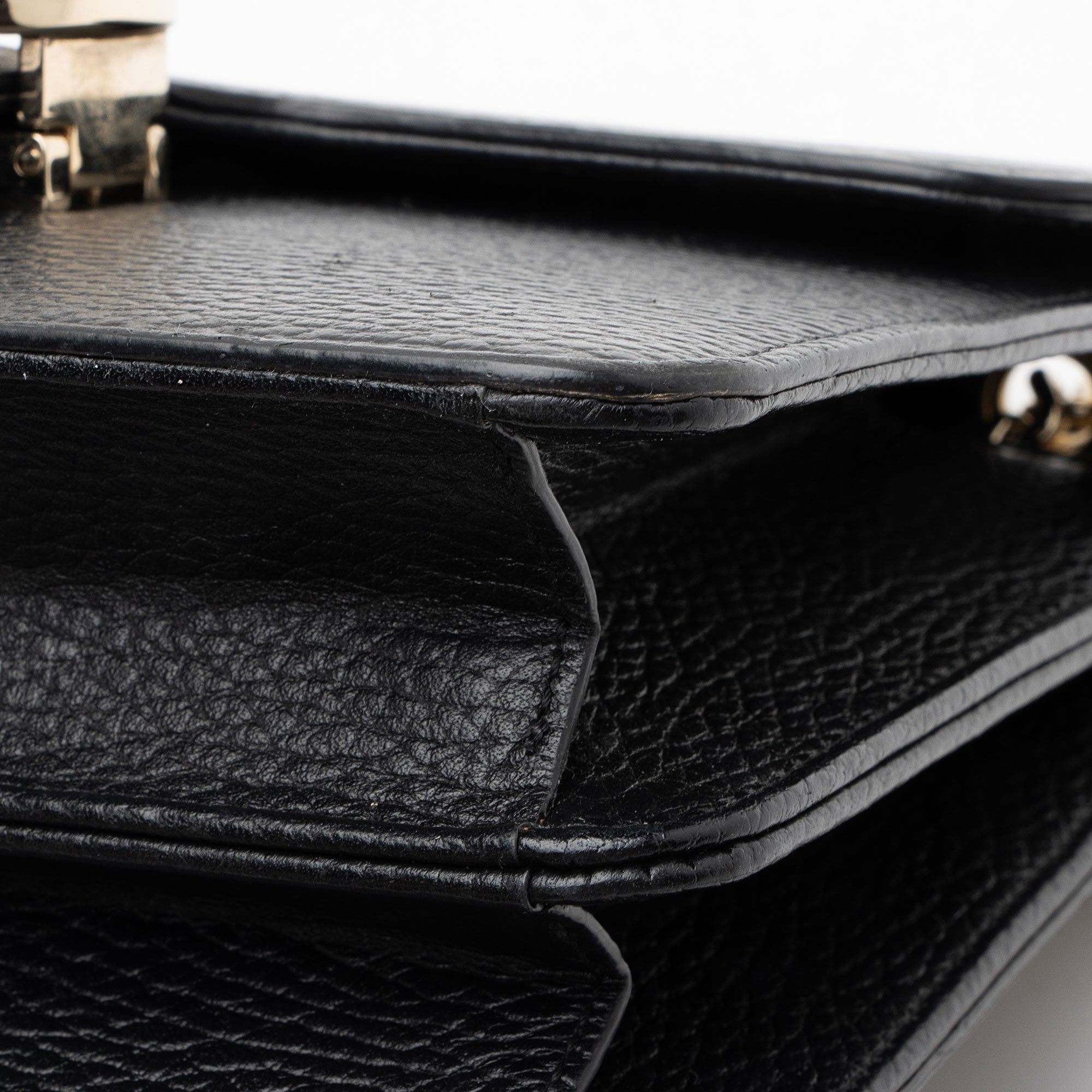 Gucci Grained Calfskin Interlocking G Small Shoulder Bag