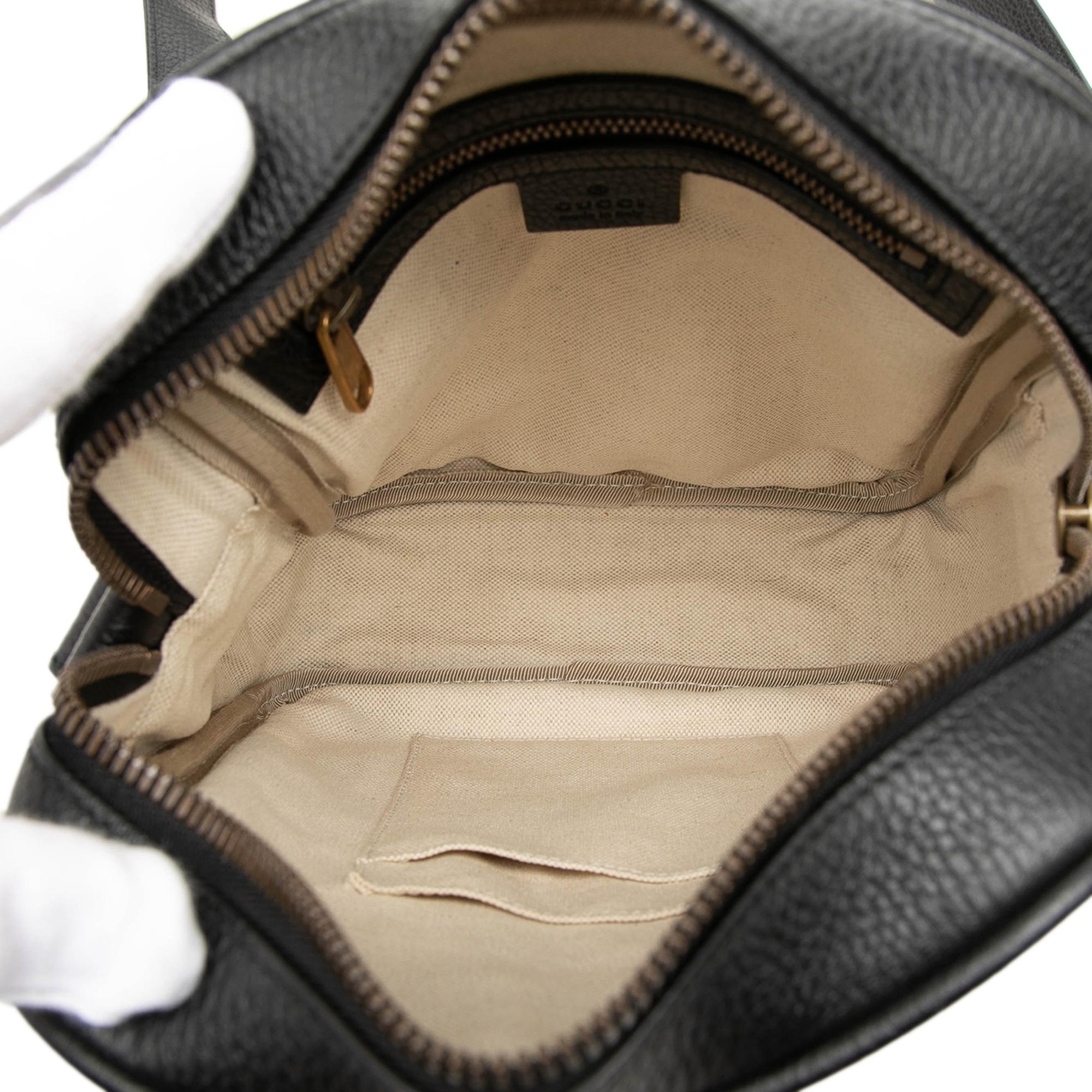 Gucci Grained Calfskin Logo Crossbody