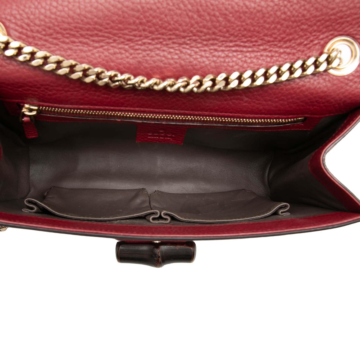 Gucci Grained Calfskin Logo Half Moon Crossbody