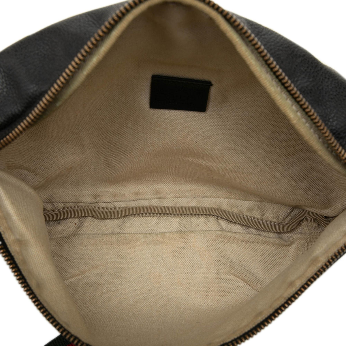 Gucci Grained Calfskin Web Logo Belt Bag