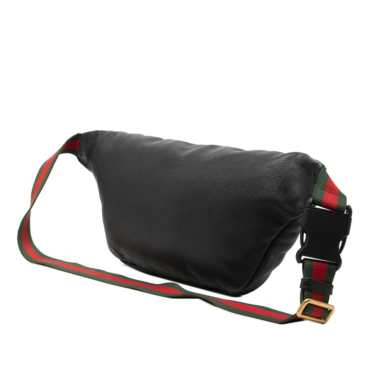 Gucci Grained Calfskin Web Logo Belt Bag