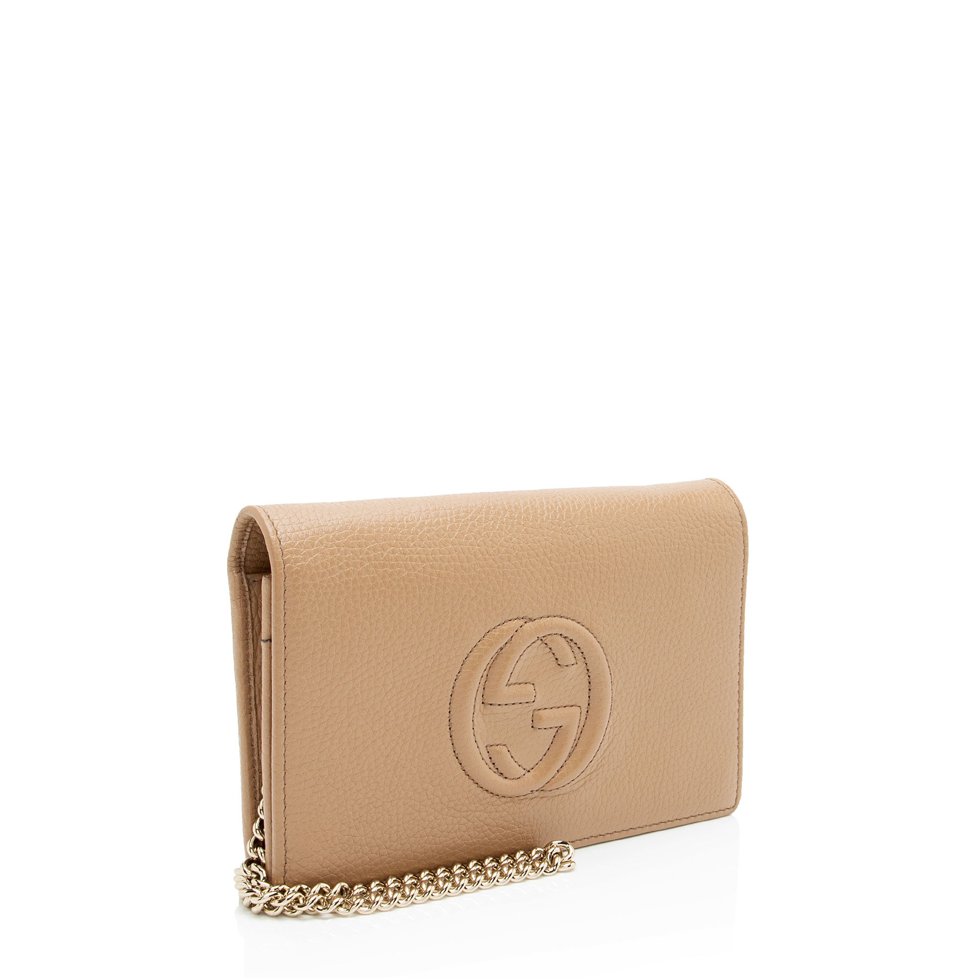 Gucci Grained Leather Soho Wallet on Chain
