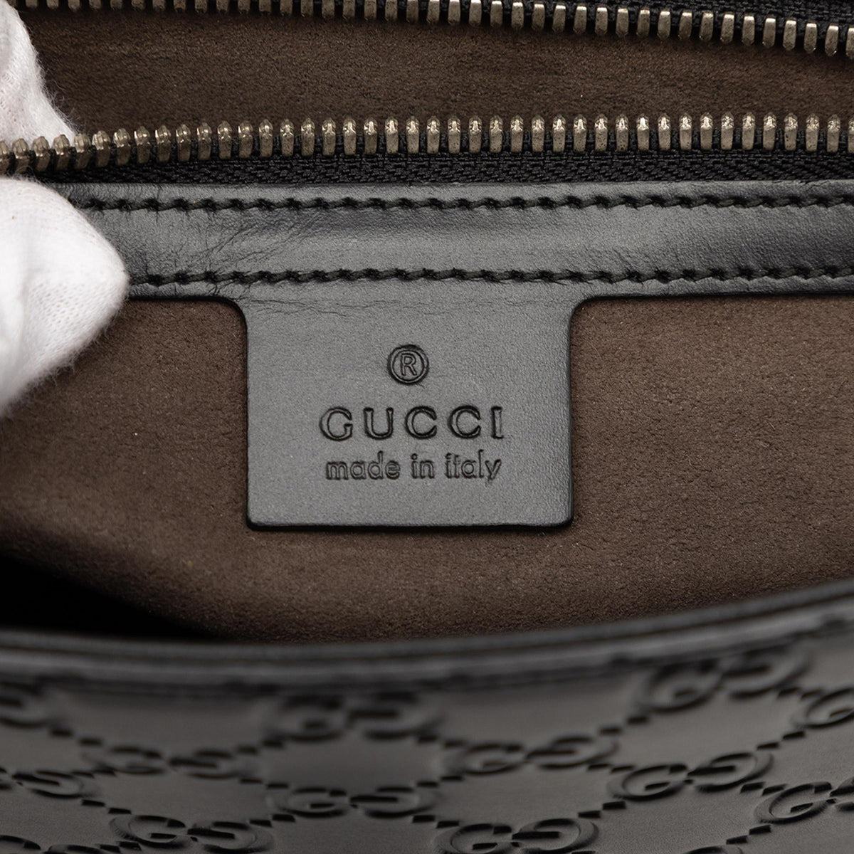 Gucci Guccissima Flap Messenger Bag