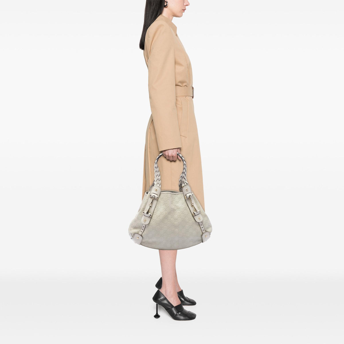 Gucci Guccissima Horsebit Pelham Shoulder Bag