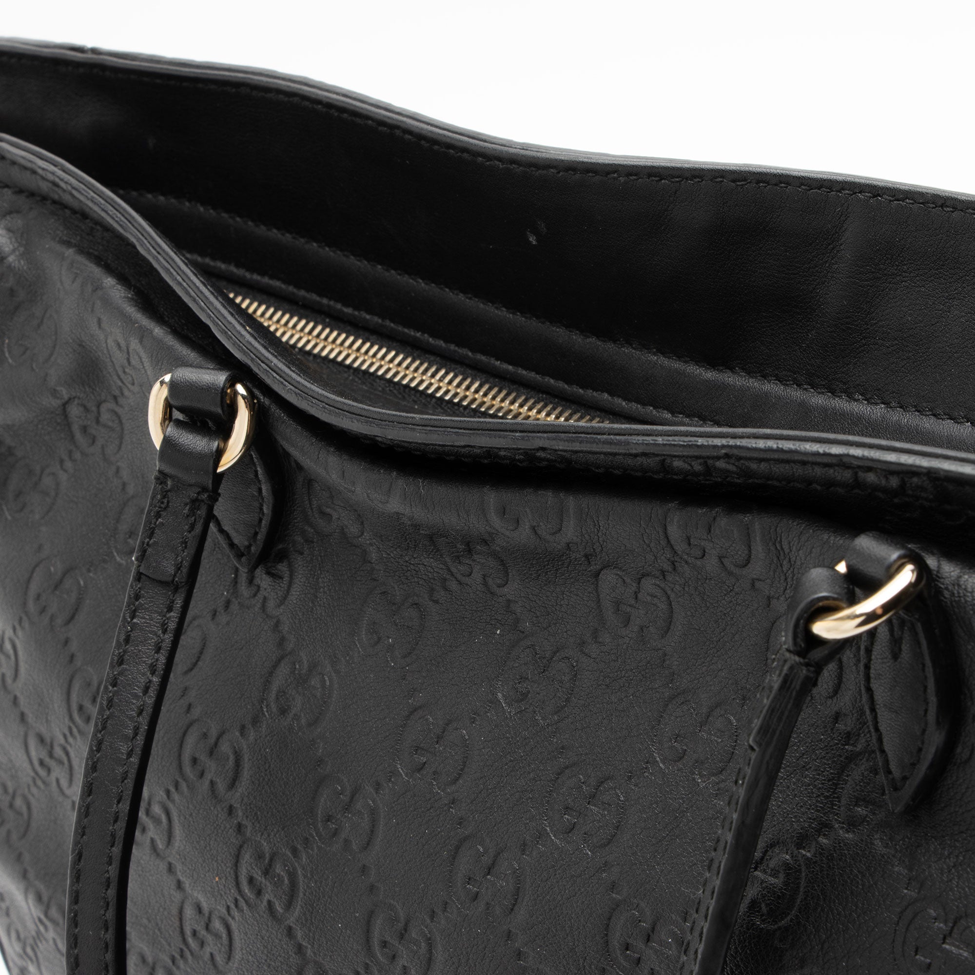 Gucci Guccissima Leather Bree Zip Medium Tote - FINAL SALE