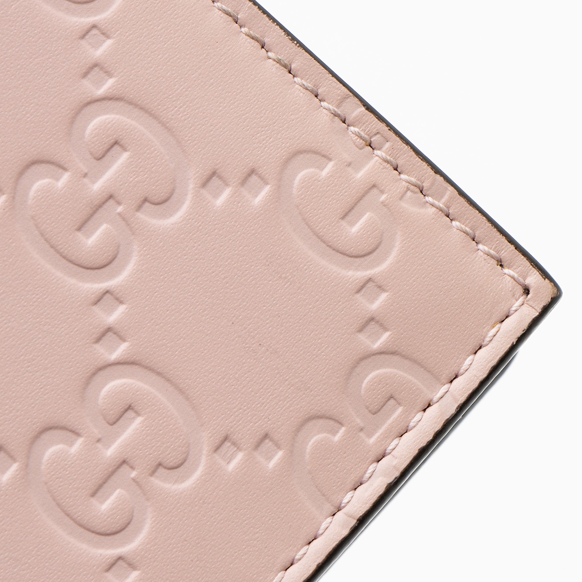 Gucci Guccissima Leather Crystal Cat Card Case (SHF-hencsi)