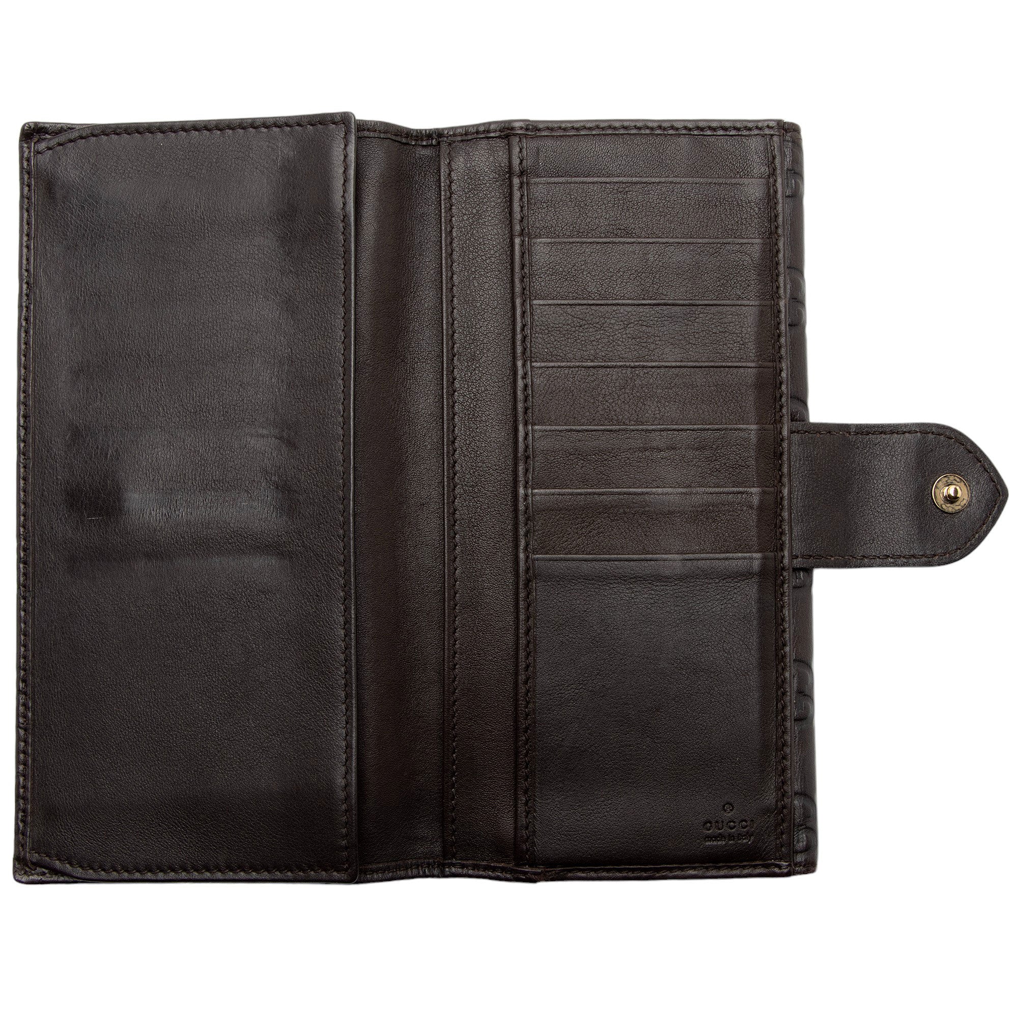 Gucci Guccissima Leather Heart Script Continental Wallet (SHF-RHYBgb)