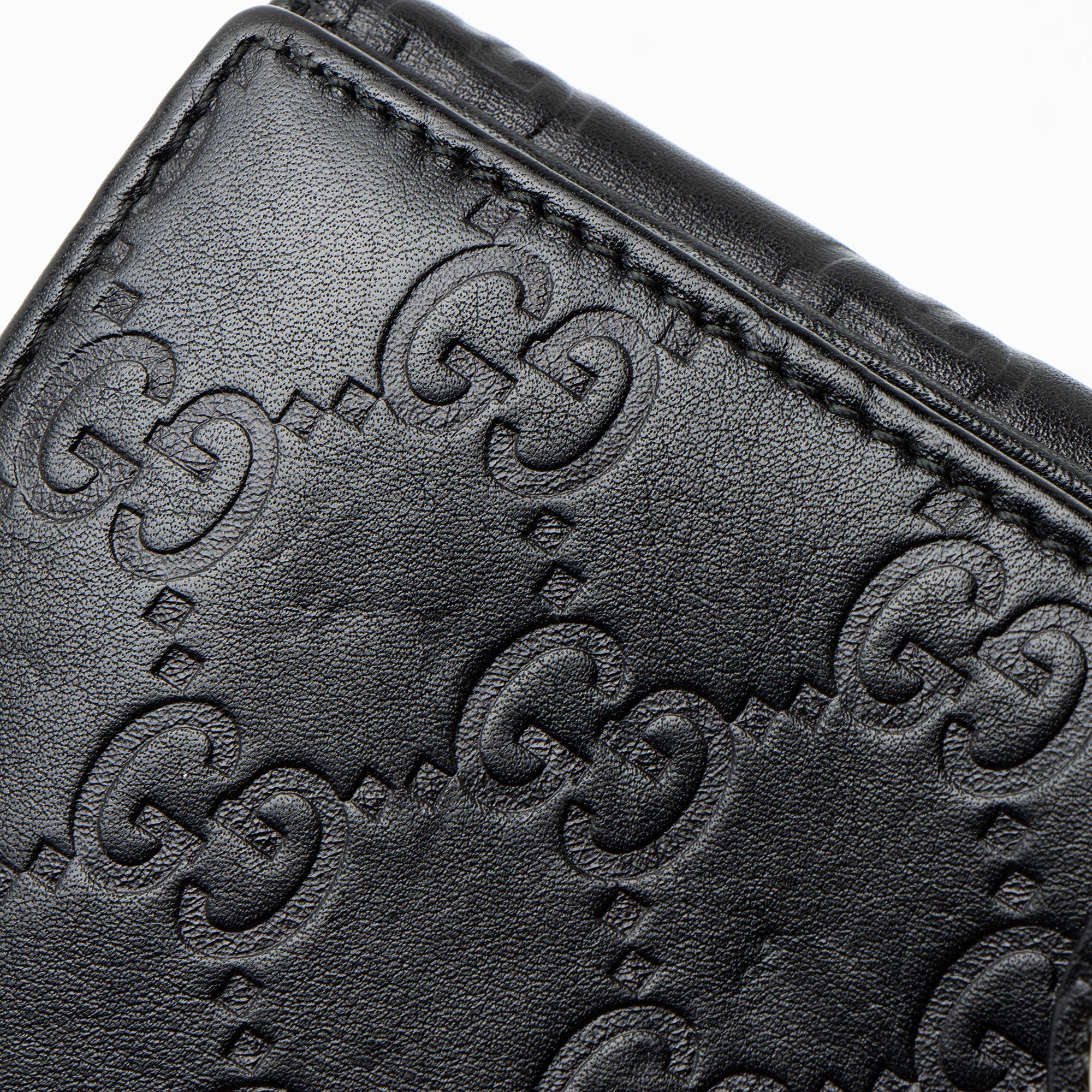 Gucci Guccissima Leather Heart Script Continental Wallet