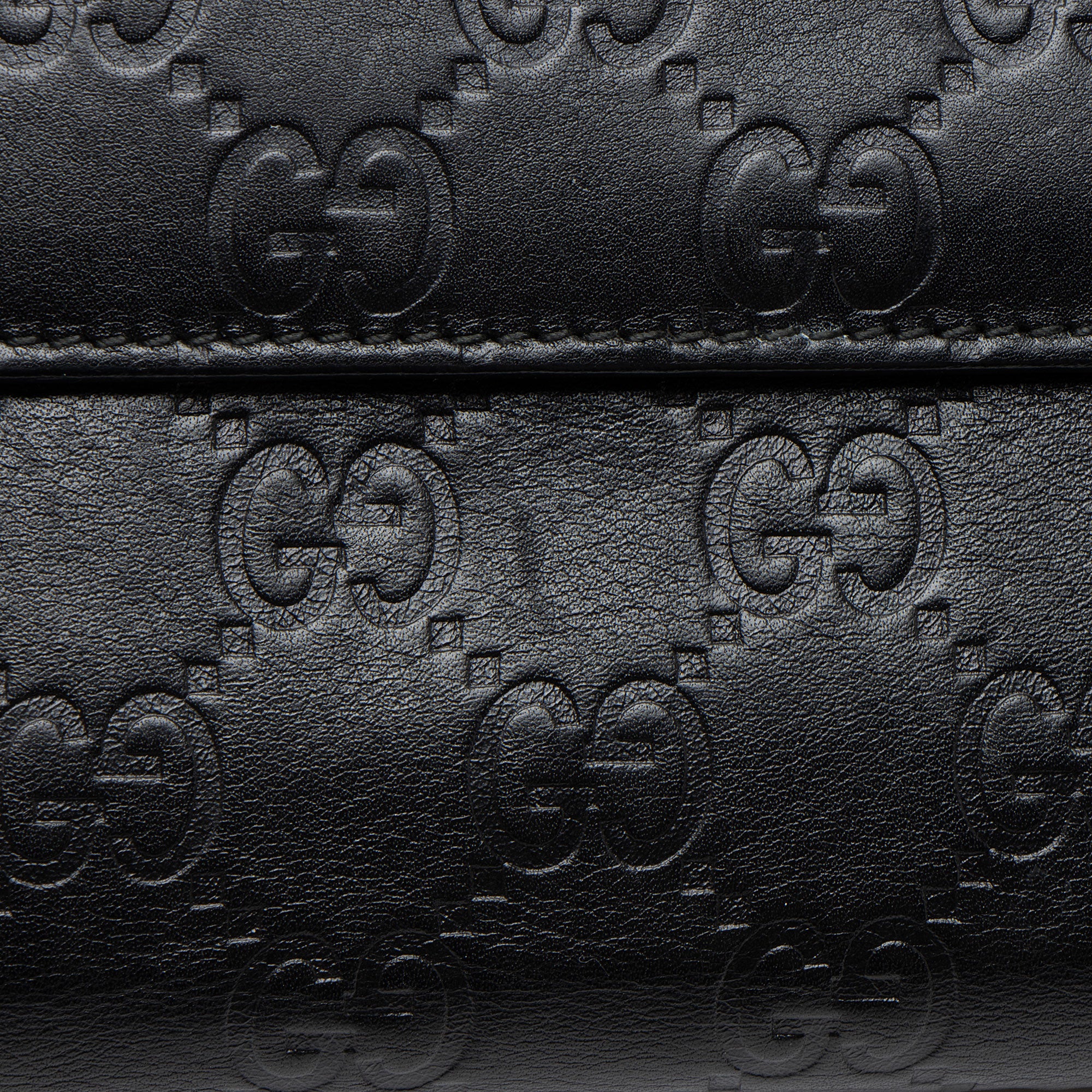Gucci Guccissima Leather Heart Script Continental Wallet