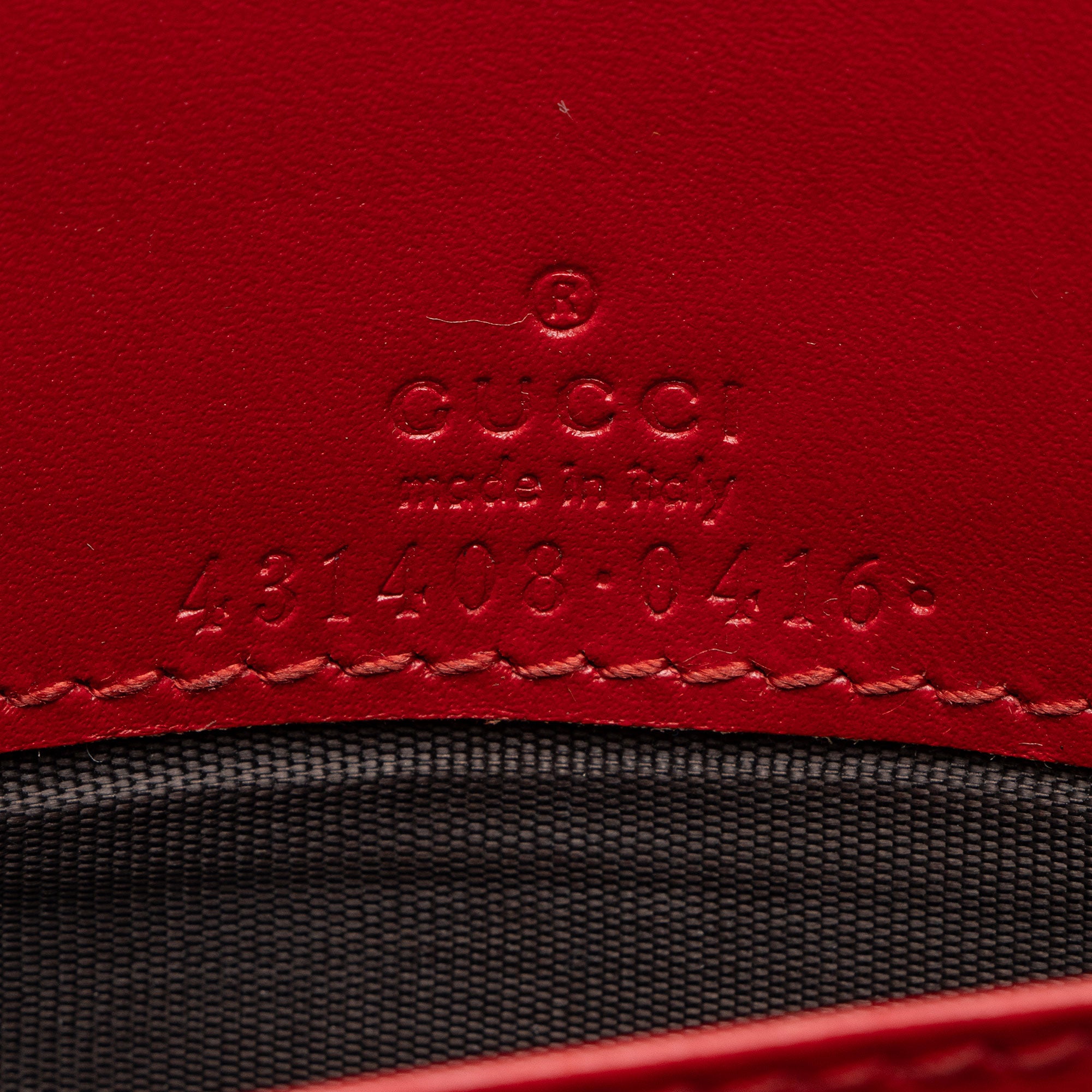 Gucci Guccissima Leather Signature Bow Mini Wallet on Chain