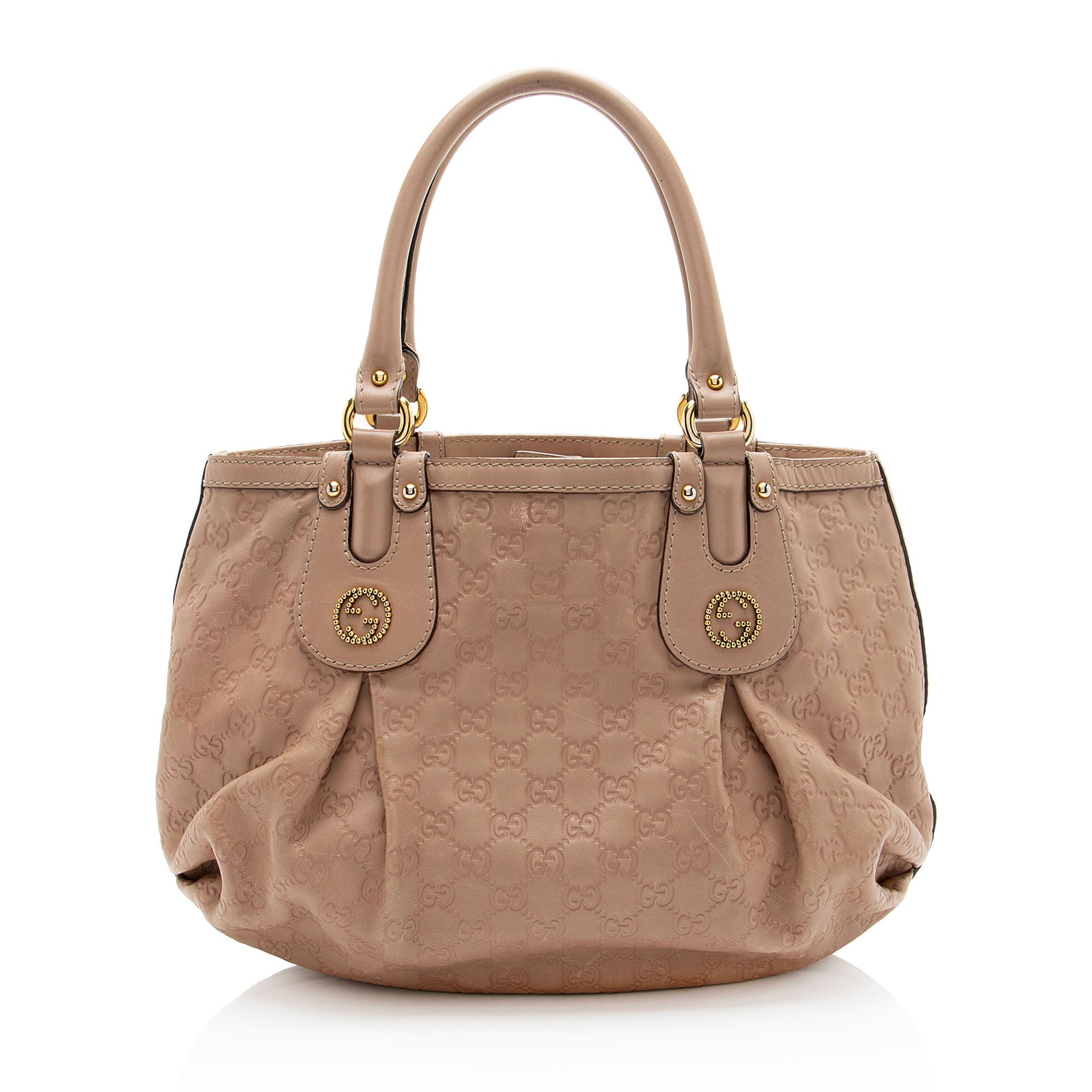 Gucci Guccissima Studded Scarlett Medium Tote