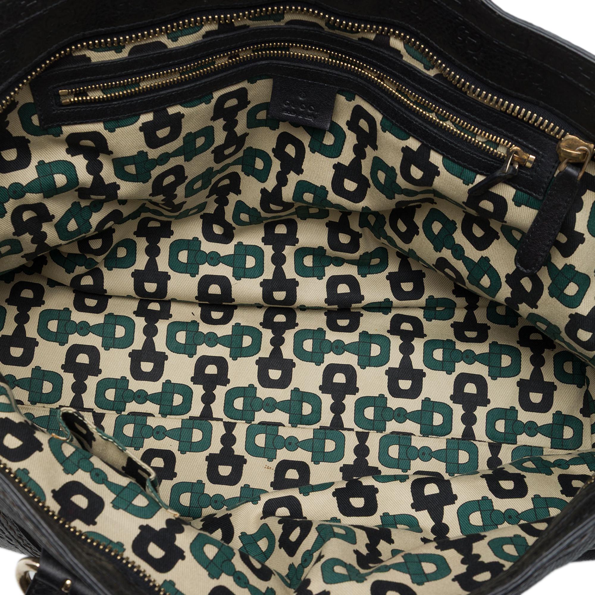 Gucci Guccissima Trimmed Calfskin Signoria Tote