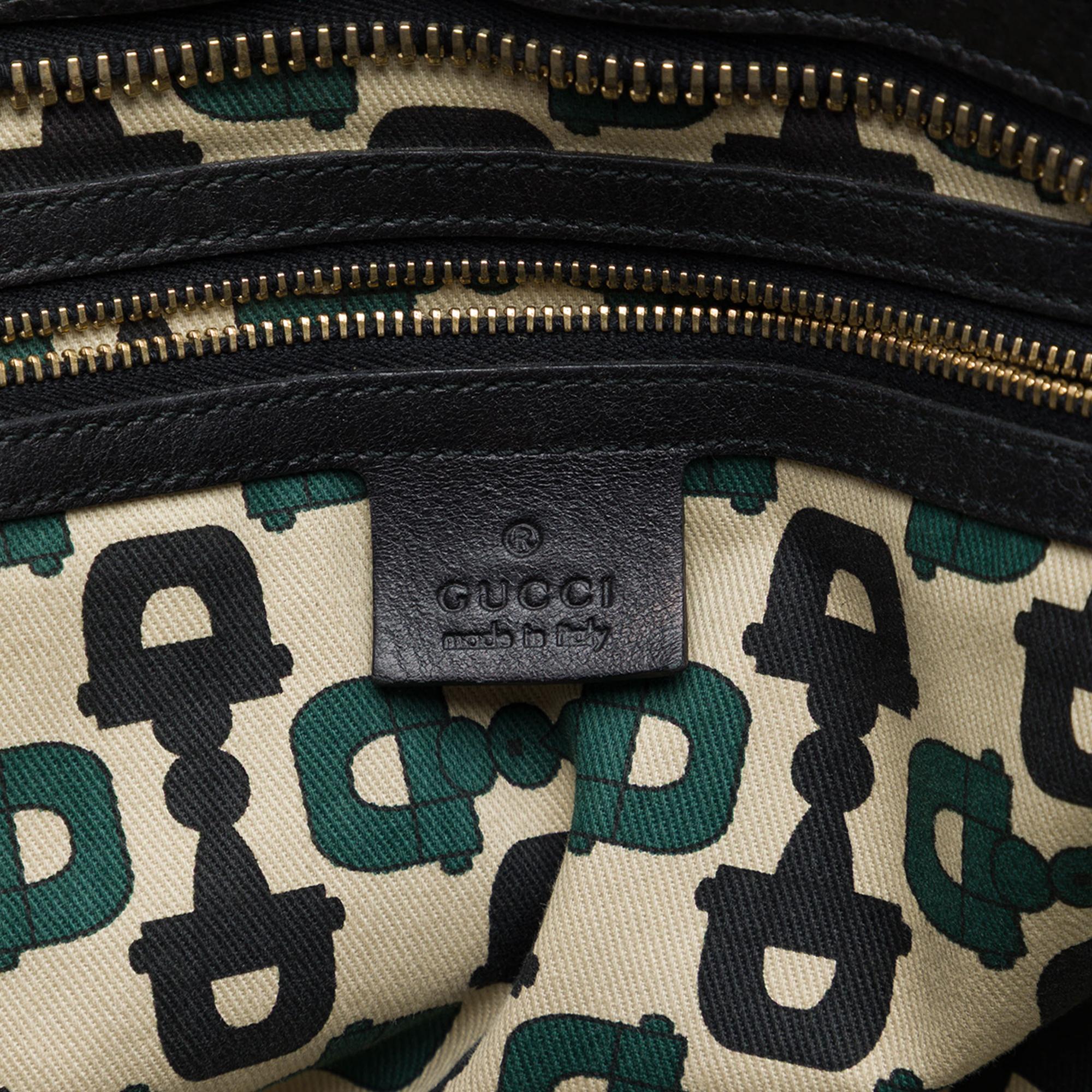 Gucci Guccissima Trimmed Calfskin Signoria Tote