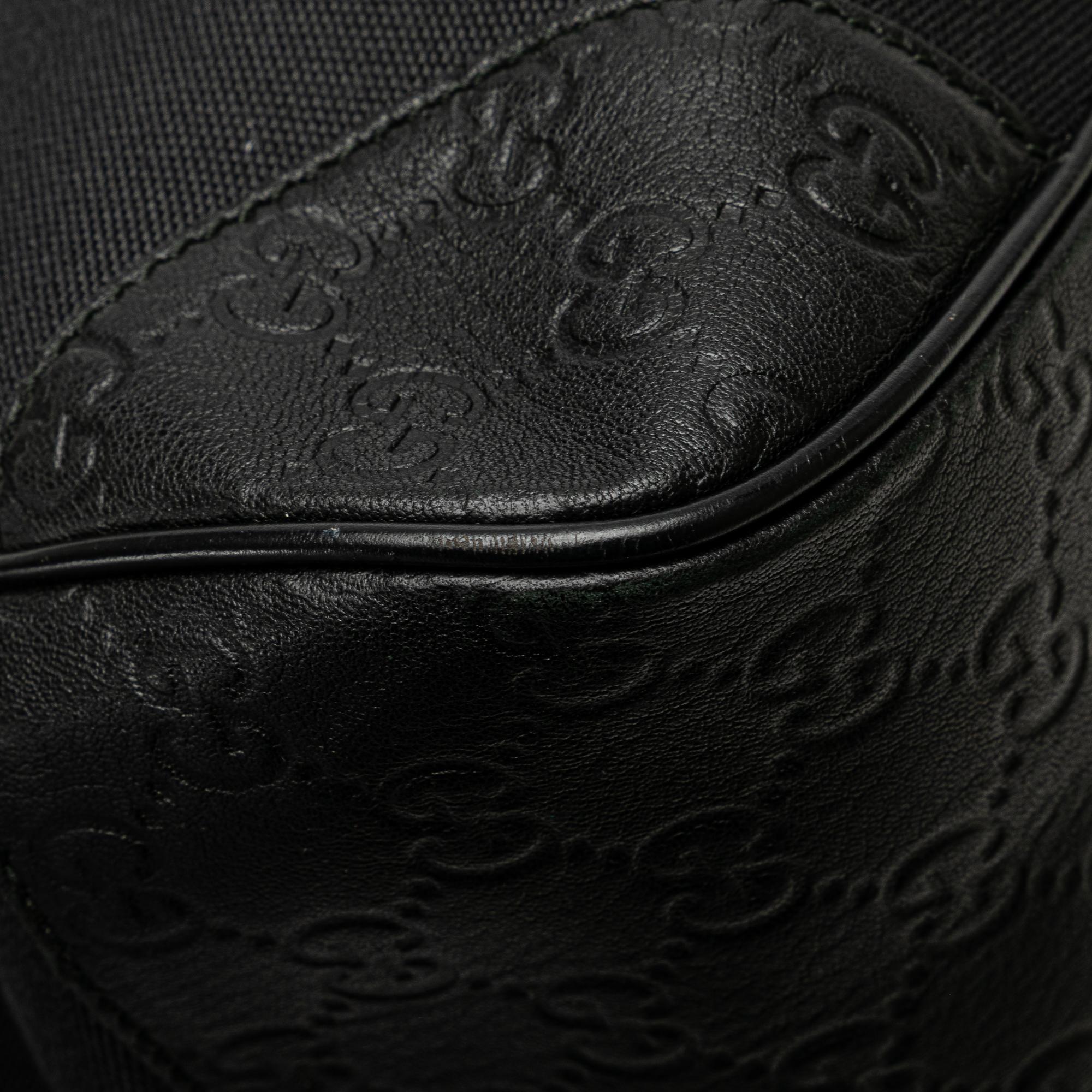 Gucci Guccissima Trimmed Canvas Colbert Shoulder Bag