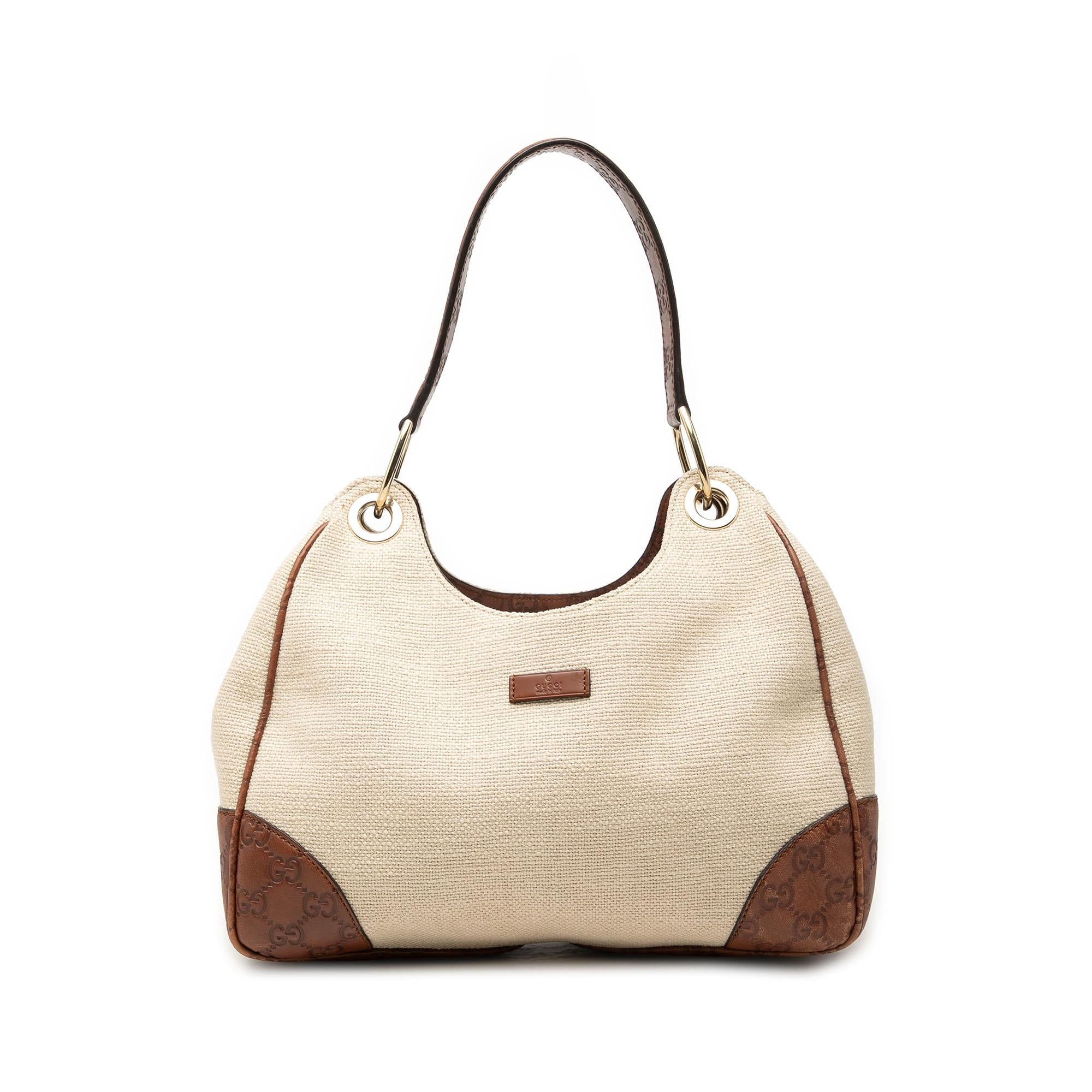 Gucci Guccissima Trimmed Canvas Colbert Shoulder Bag